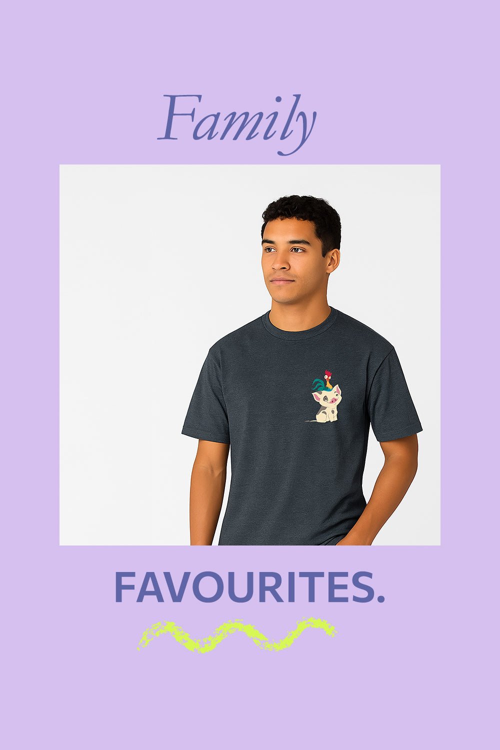 Disney Moana Men’s T-Shirt – Dark Heather Cotton Tee - Brand Threads