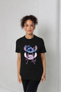 Disney Stitch & Angel Women’s T-Shirt – Black 100% Cotton Short Sleeve Tee - Brand Threads