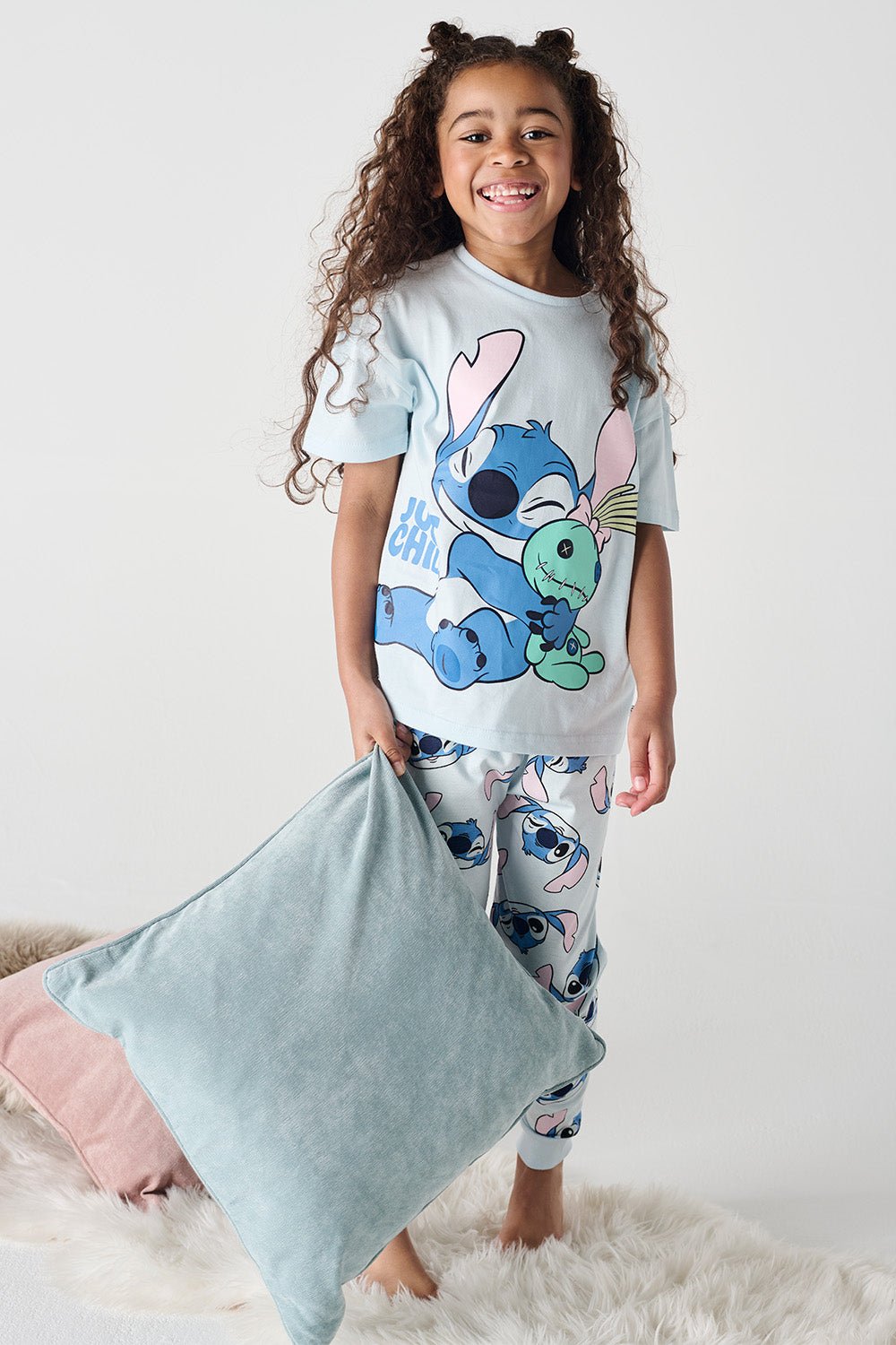 Disney Stitch Girls Pyjama Set - Brand Threads