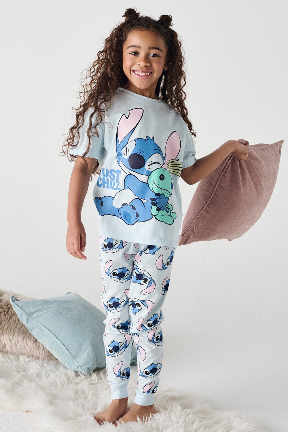 Disney Stitch Girls Pyjama Set - Brand Threads
