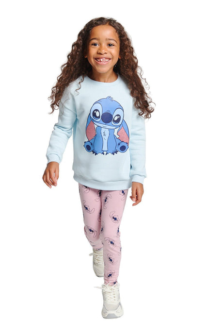 Disney Stitch Girls Top & Leggings Set - Brand Threads