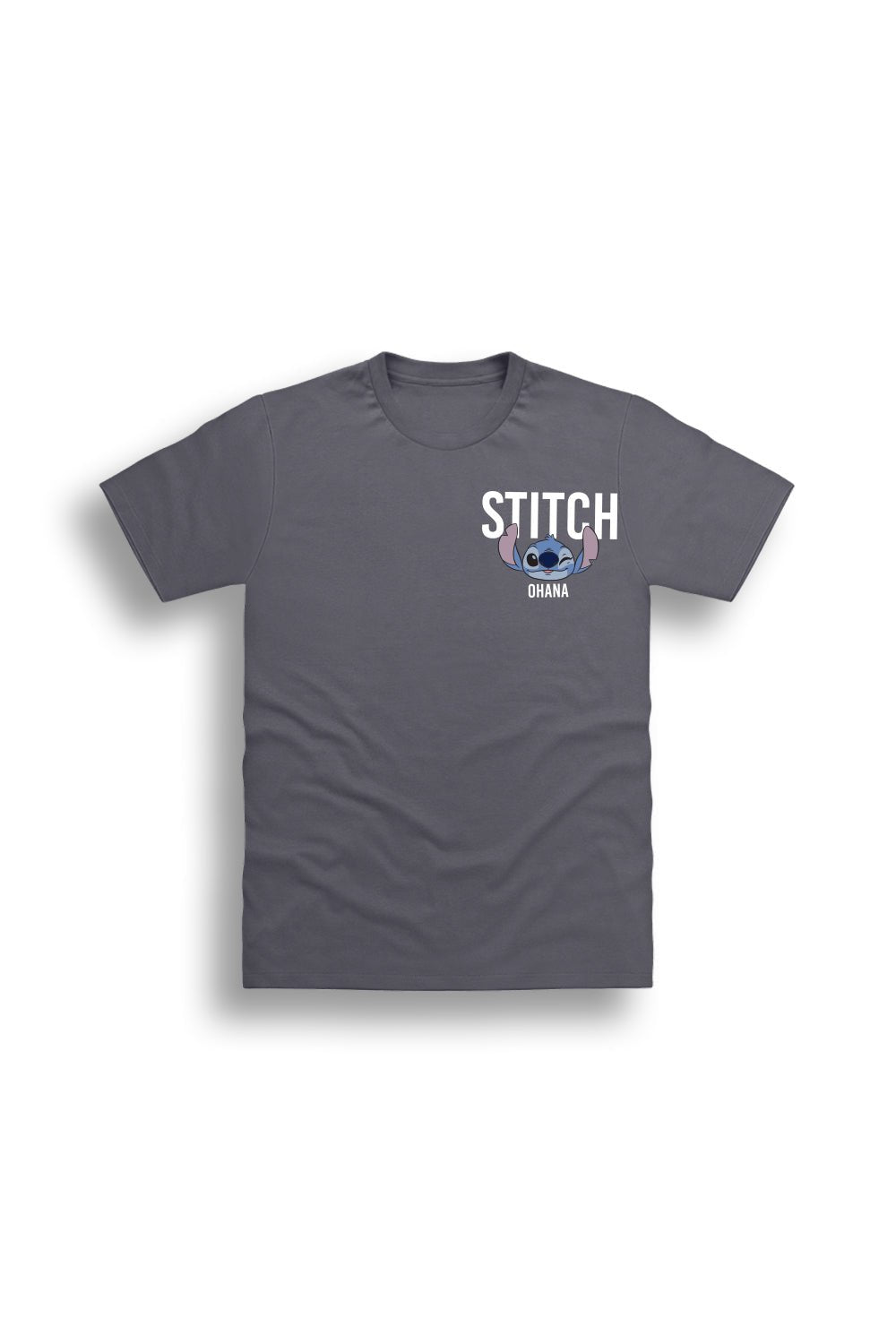 Disney Stitch Women’s T-Shirt – Charcoal Grey 100% Cotton Short Sleeve Tee - Brand Threads