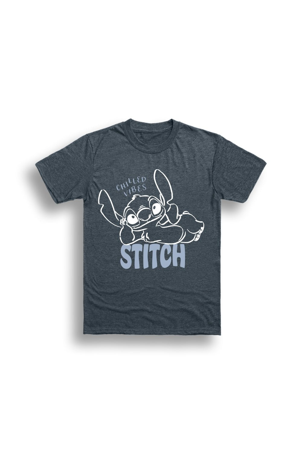 Disney Stitch Women’s T-Shirt – Dark Heather Grey 100% Cotton Short Sleeve Tee - Brand Threads