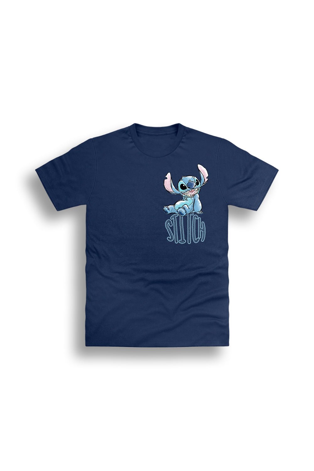 Disney Stitch Women’s T-Shirt – Navy 100% Cotton Short Sleeve Tee - Brand Threads