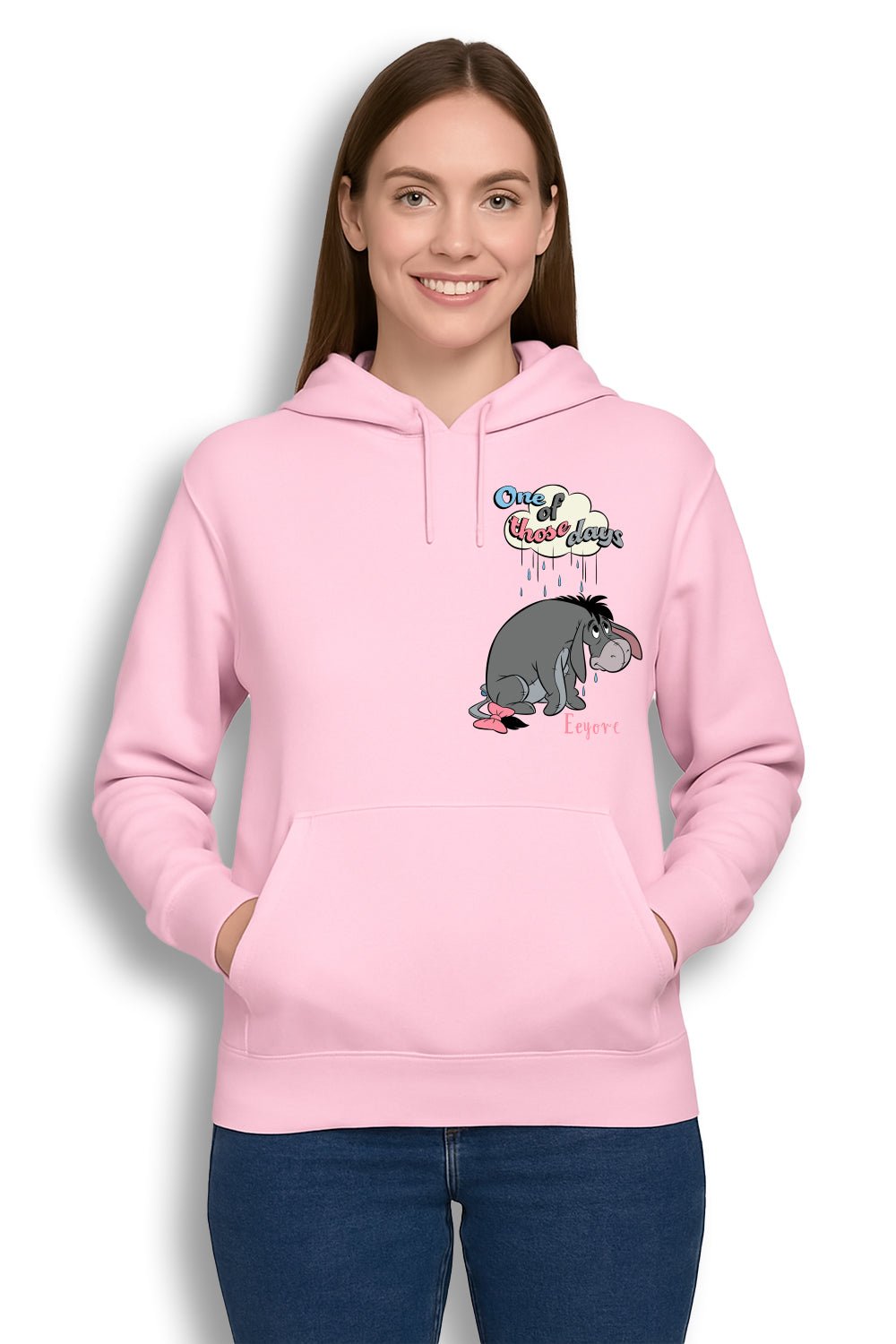 Disney Winnie the Pooh Eeyore ladies pink hoodie - Brand Threads