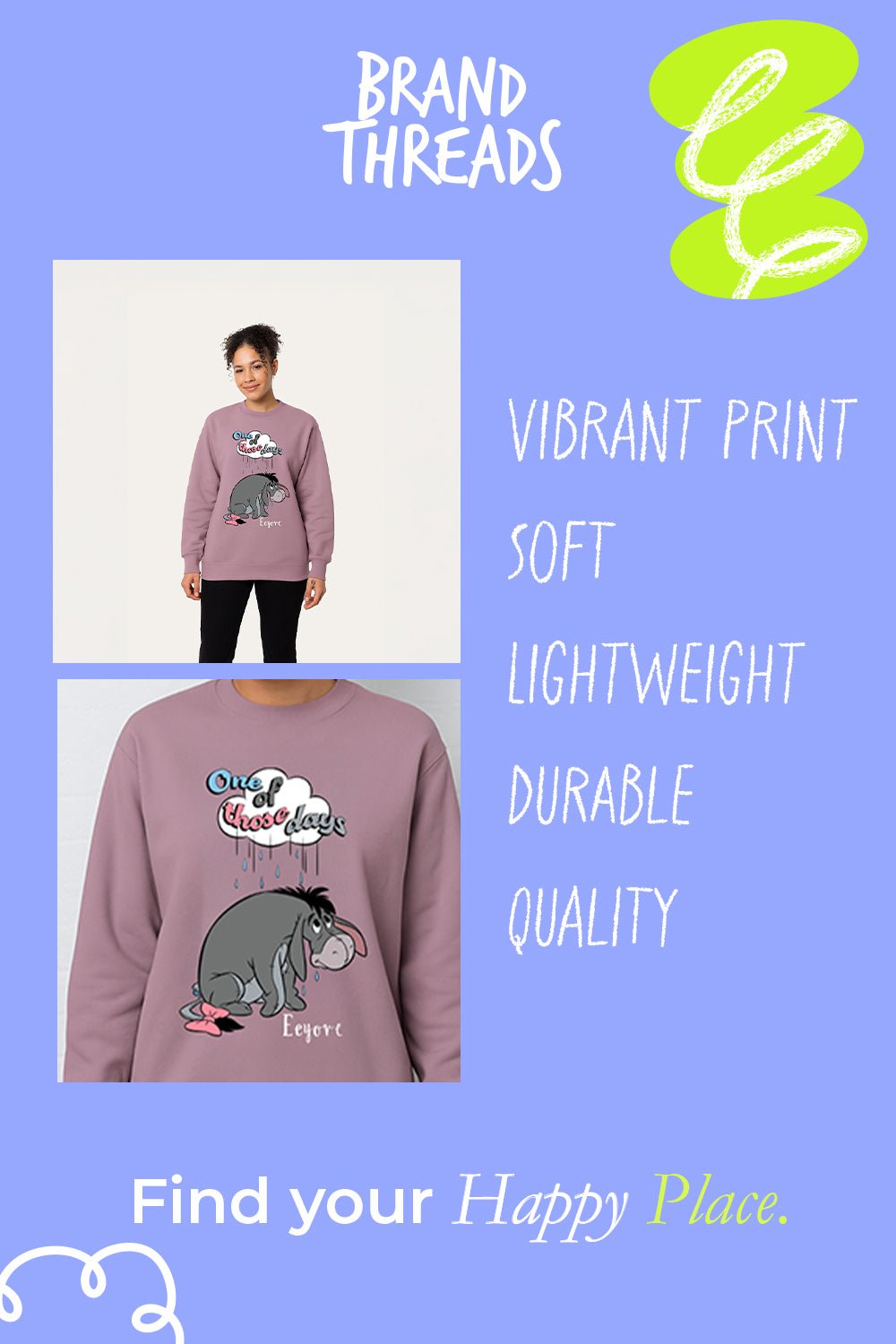 Disney Winnie the Pooh Eeyore ladies sweatshirt - Brand Threads