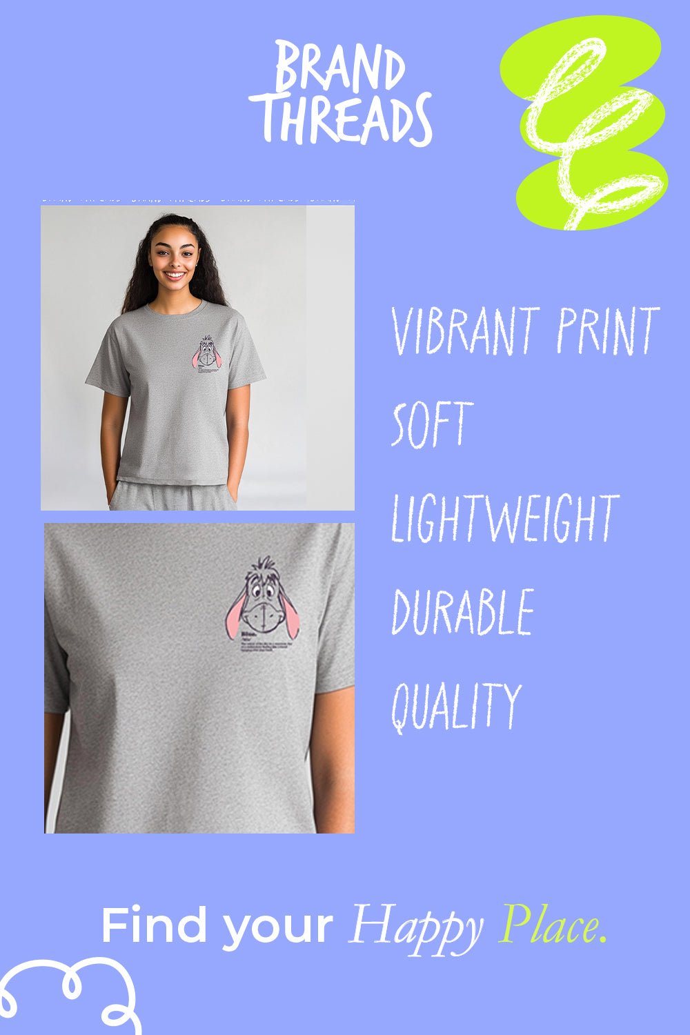 Disney Winnie the Pooh Eeyore ladies T‑shirt - Brand Threads