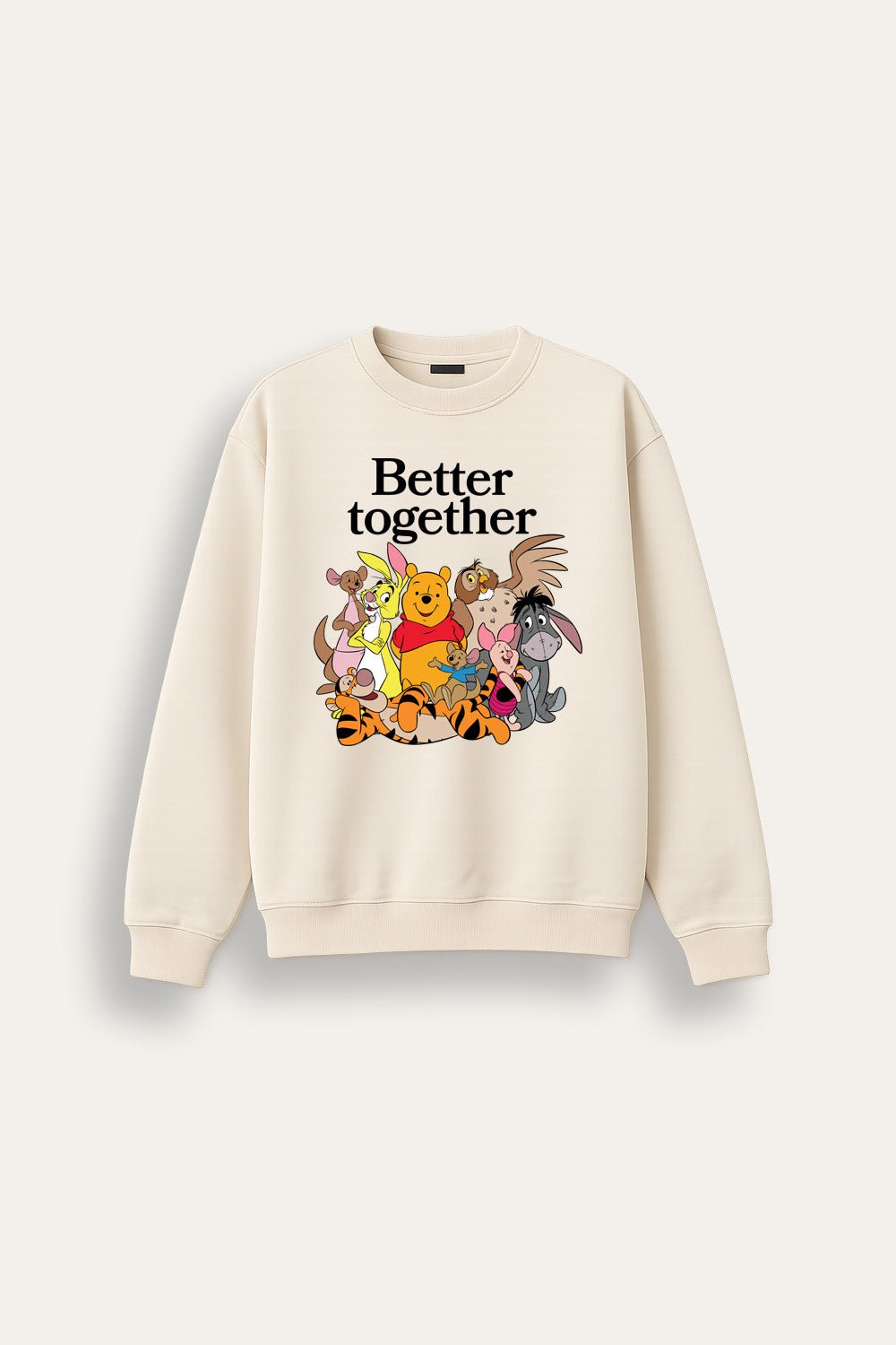Disney Winnie the Pooh Ladies Cream Sweatshirt - Brand Threads
