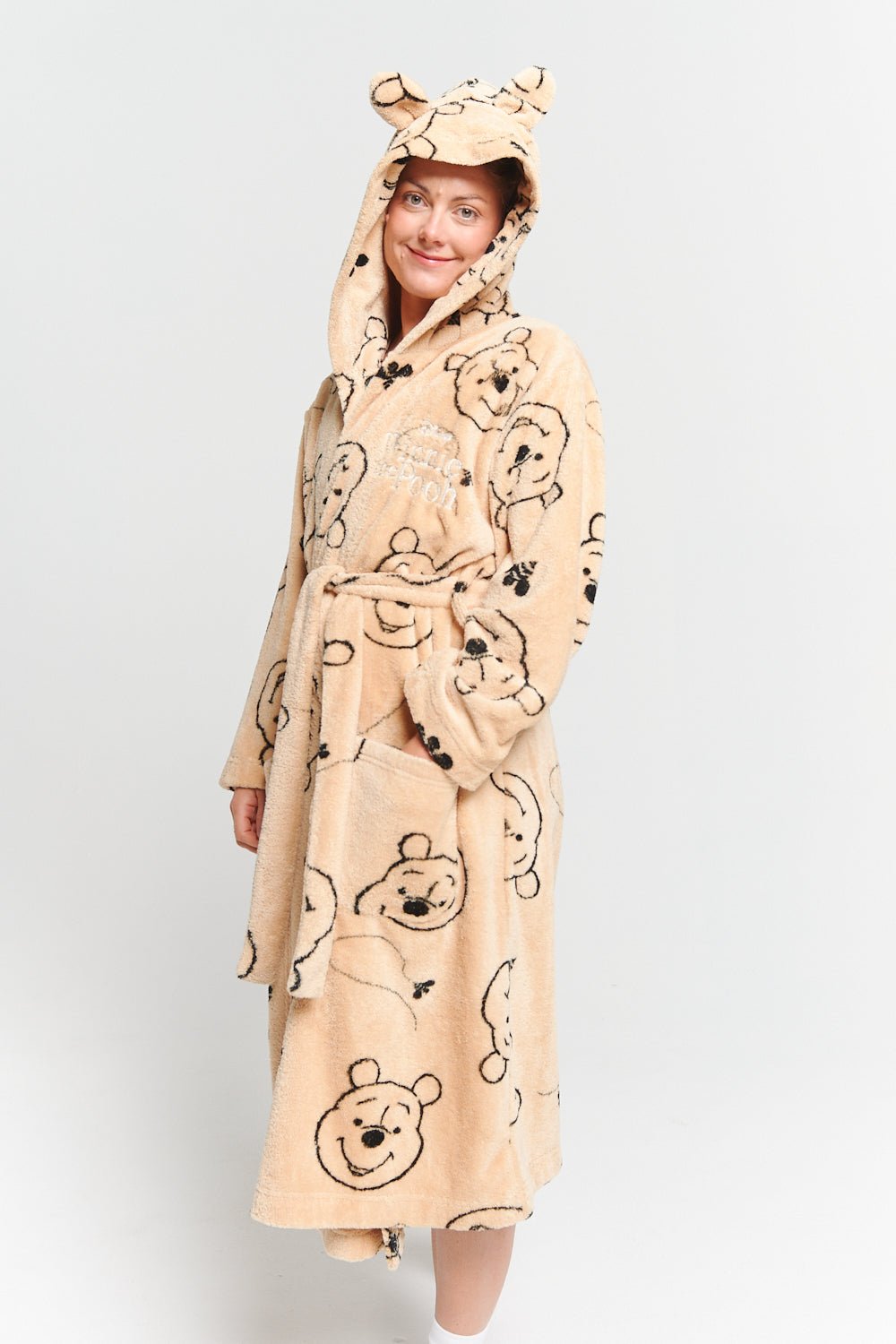 Disney Winnie The Pooh Women’s Fleece Robe - Brand Threads