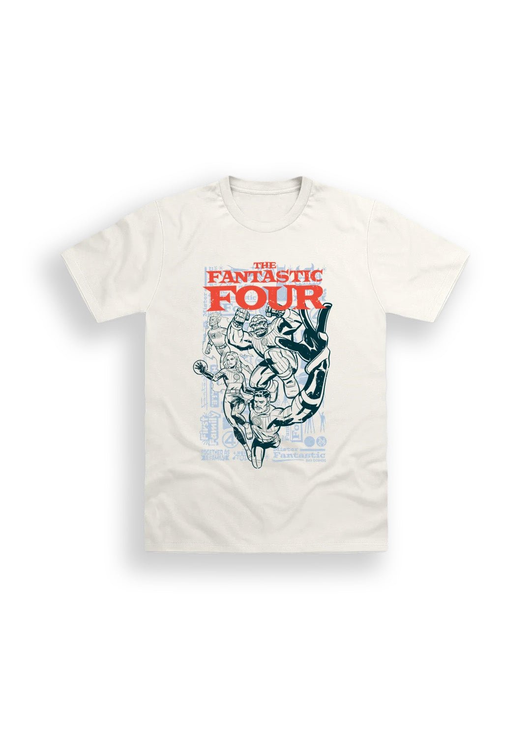Fantastic Four Adults T-Shirt – Natural Cotton Marvel Tee - Brand Threads