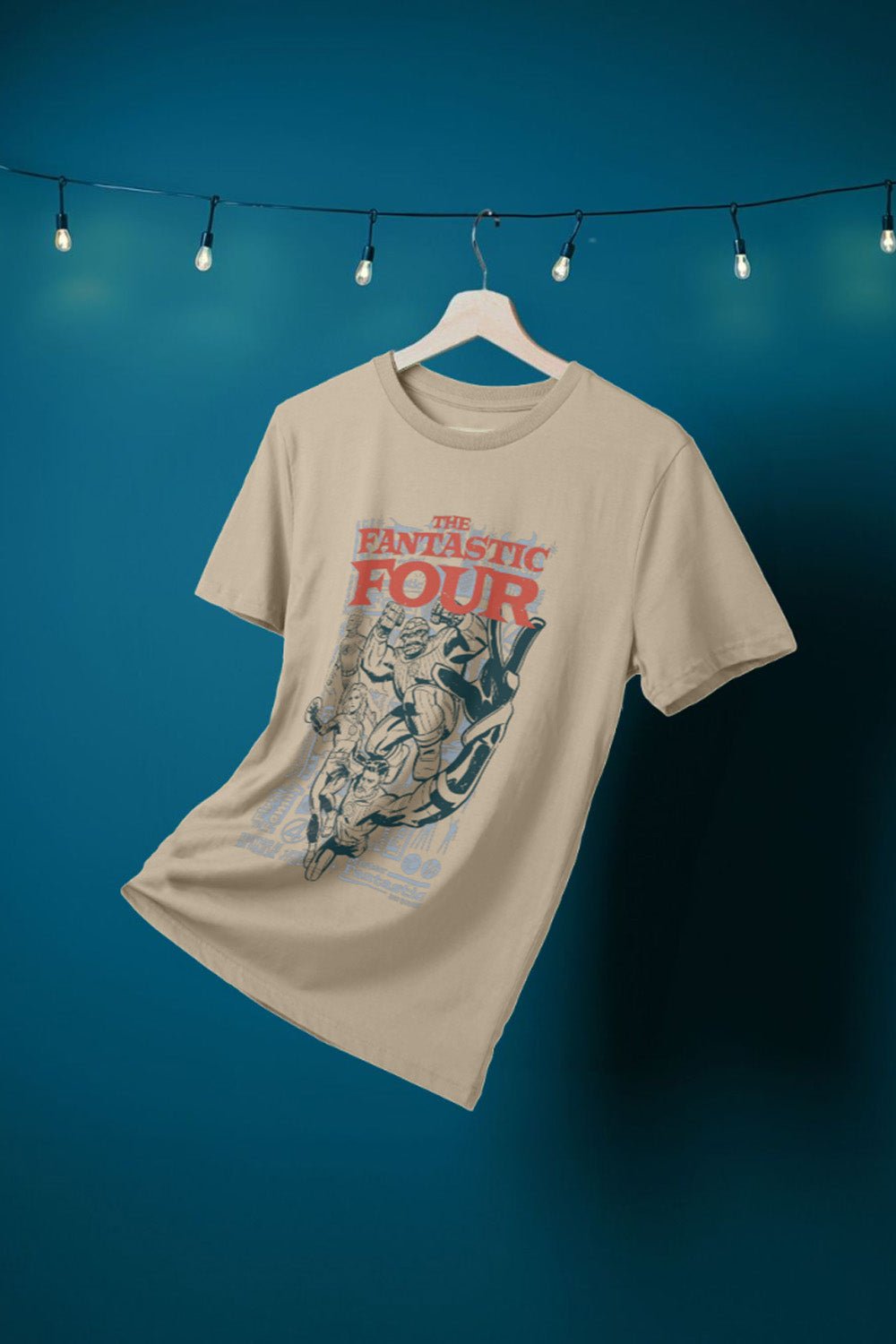 Fantastic Four Adults T-Shirt – Natural Cotton Marvel Tee - Brand Threads