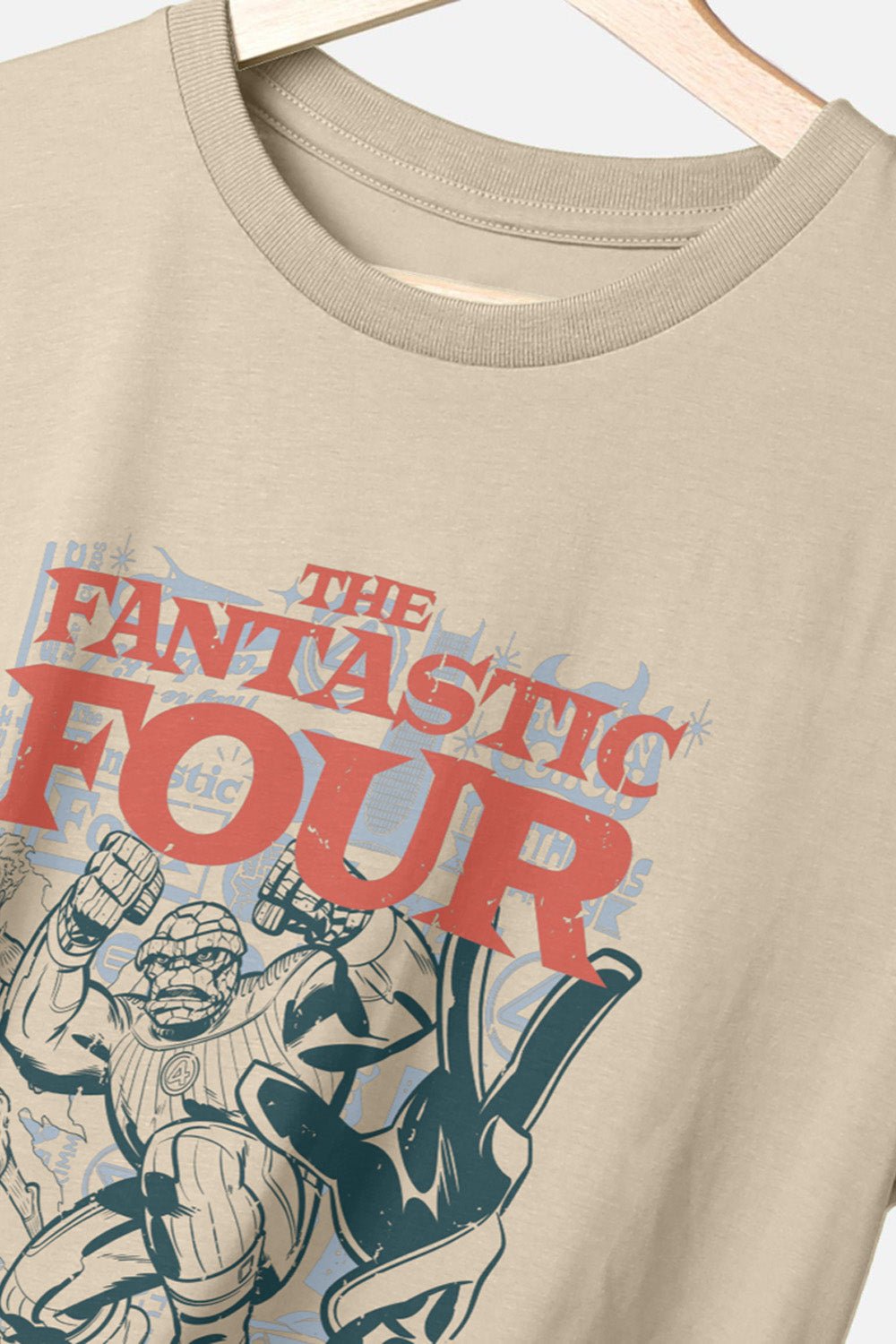 Fantastic Four Adults T-Shirt – Natural Cotton Marvel Tee - Brand Threads
