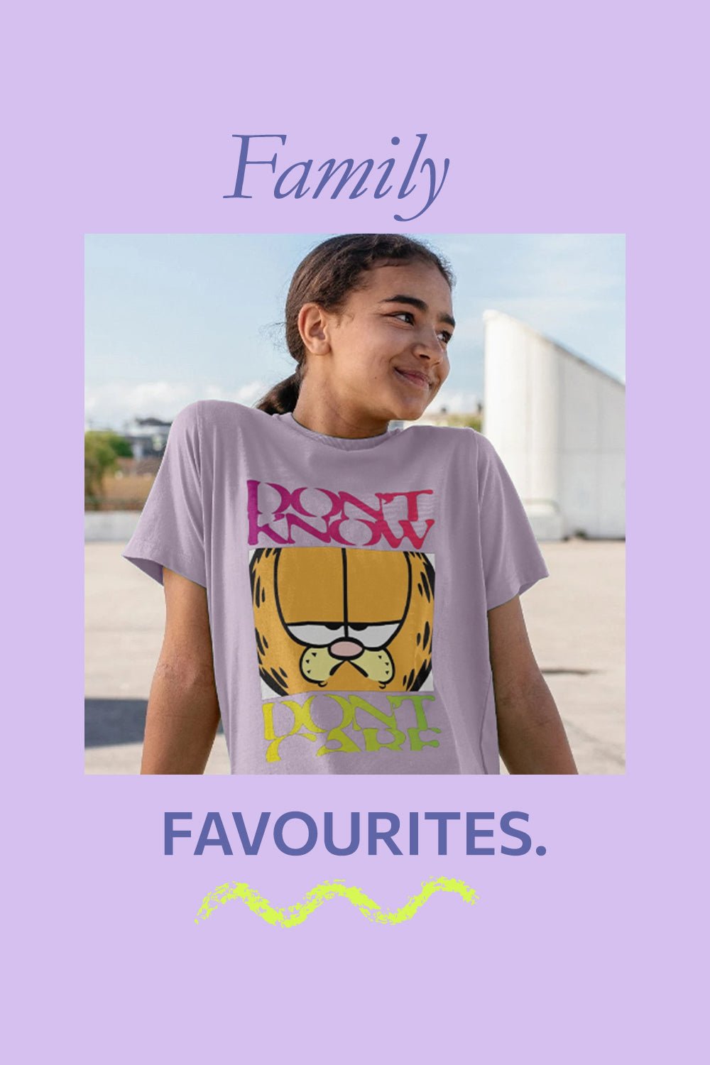 Garfield Boys T-Shirt – Indigo Graphic Tee with “Don’t Know Don’t Care” - Brand Threads