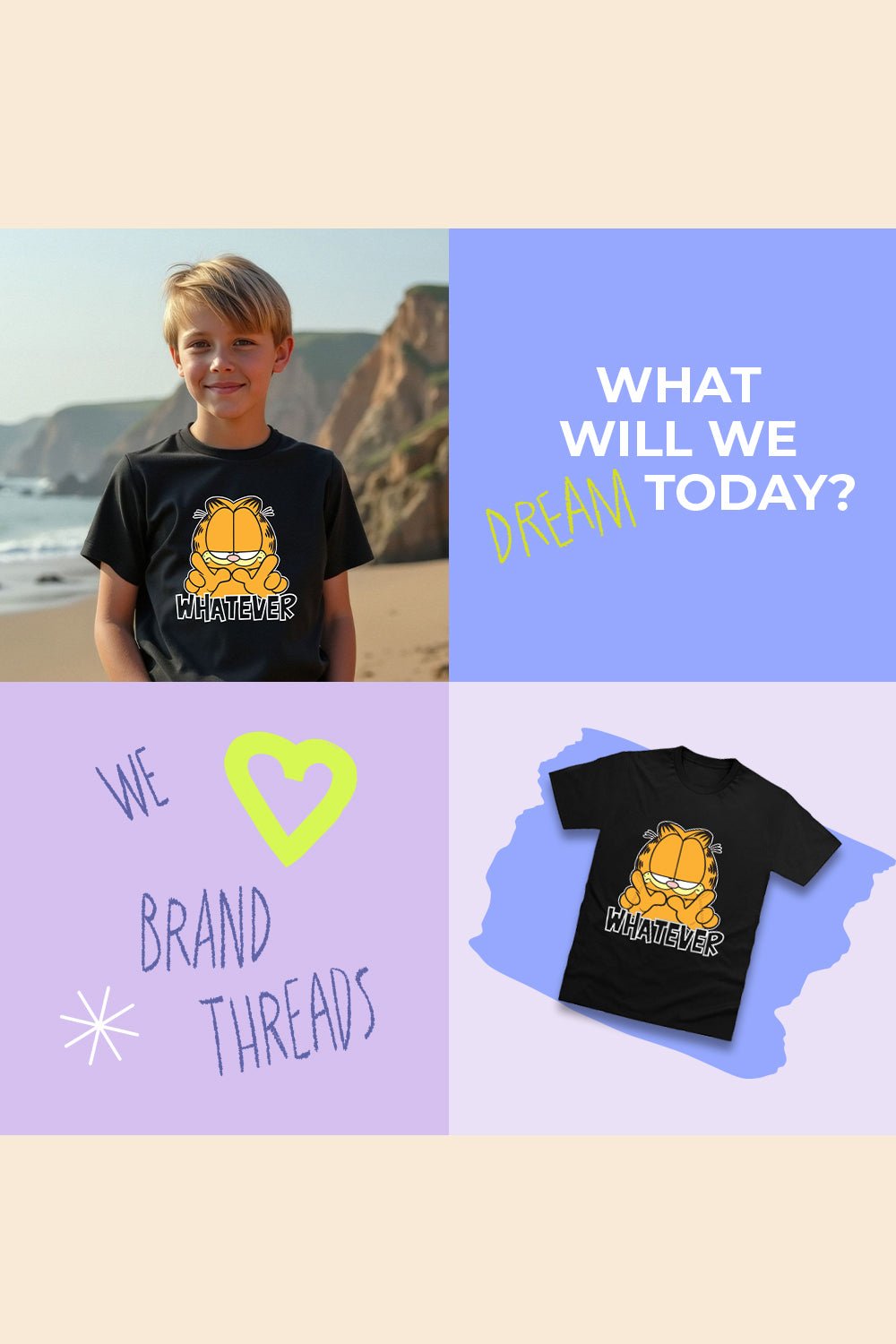 Garfield Kids T Shirt Short Sleeve - Brand Threads