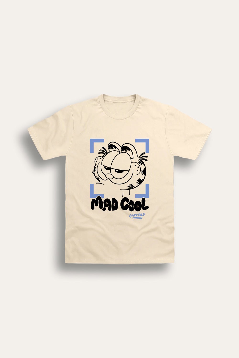Garfield men’s T-shirt – Beige “Mad Cool” graphic tee - Brand Threads
