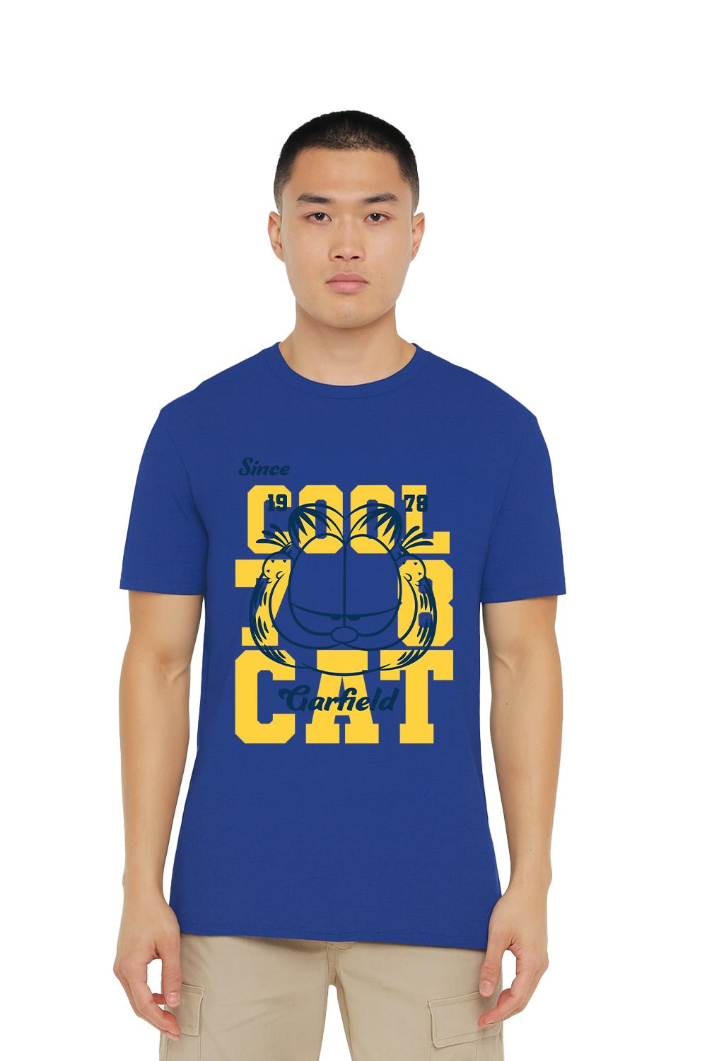 Garfield men’s T-shirt – sapphire blue graphic tee - Brand Threads