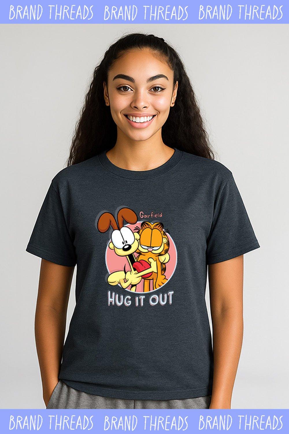 Garfield & Odie Hug It Out ladies t shirt - Brand Threads