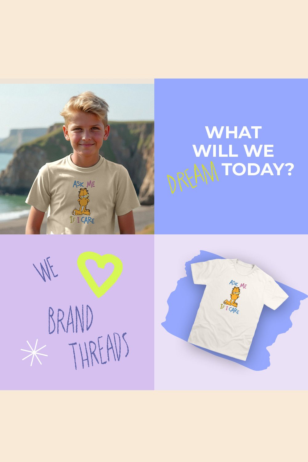 Garfield unisex youth T-shirt – short sleeve, kids T-shirt - Brand Threads