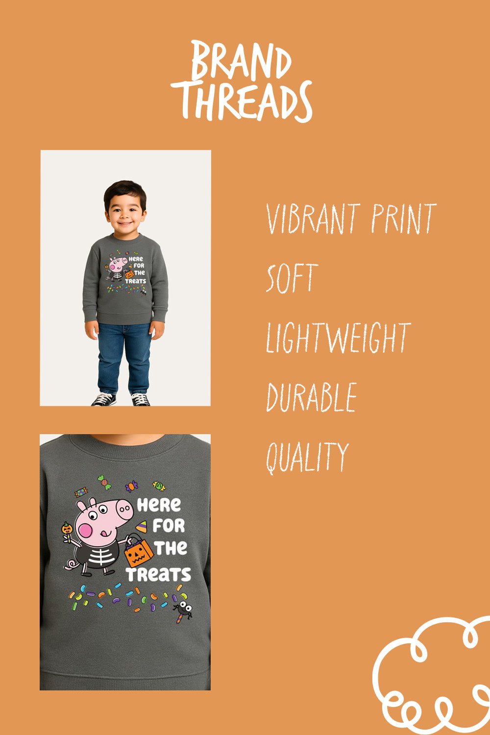 George Pig Boys Halloween Sweatshirt - Brand Threads