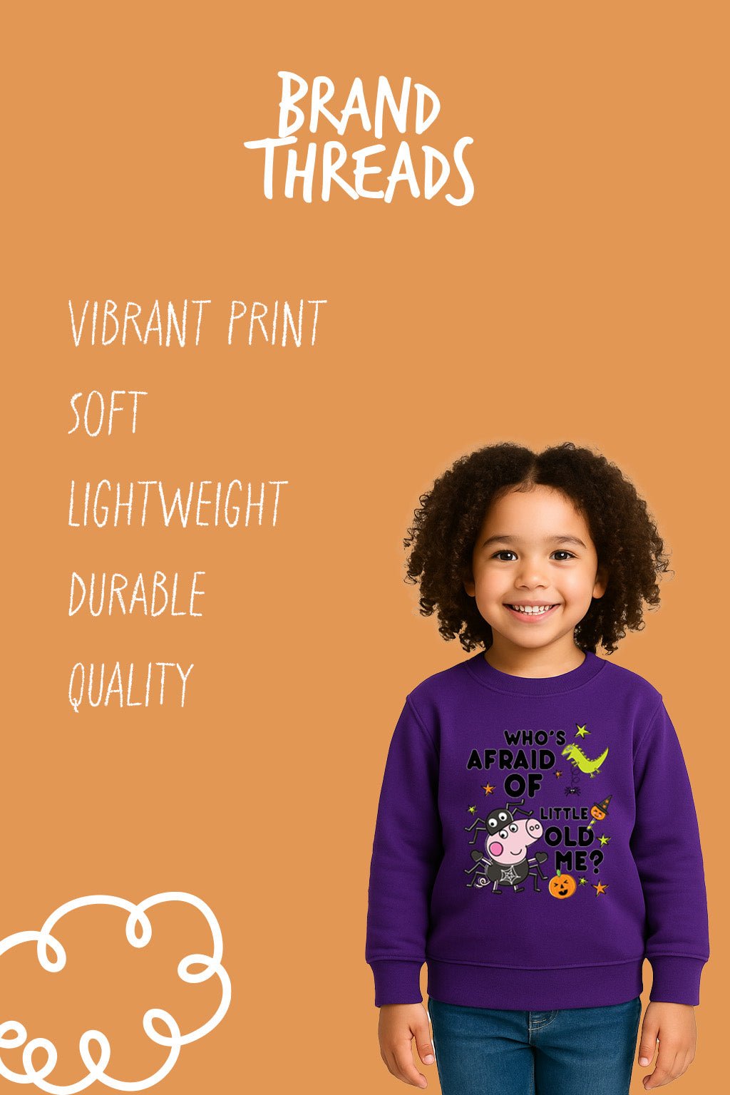 George Pig Halloween Unisex Purple Sweatshirt - Brand Threads