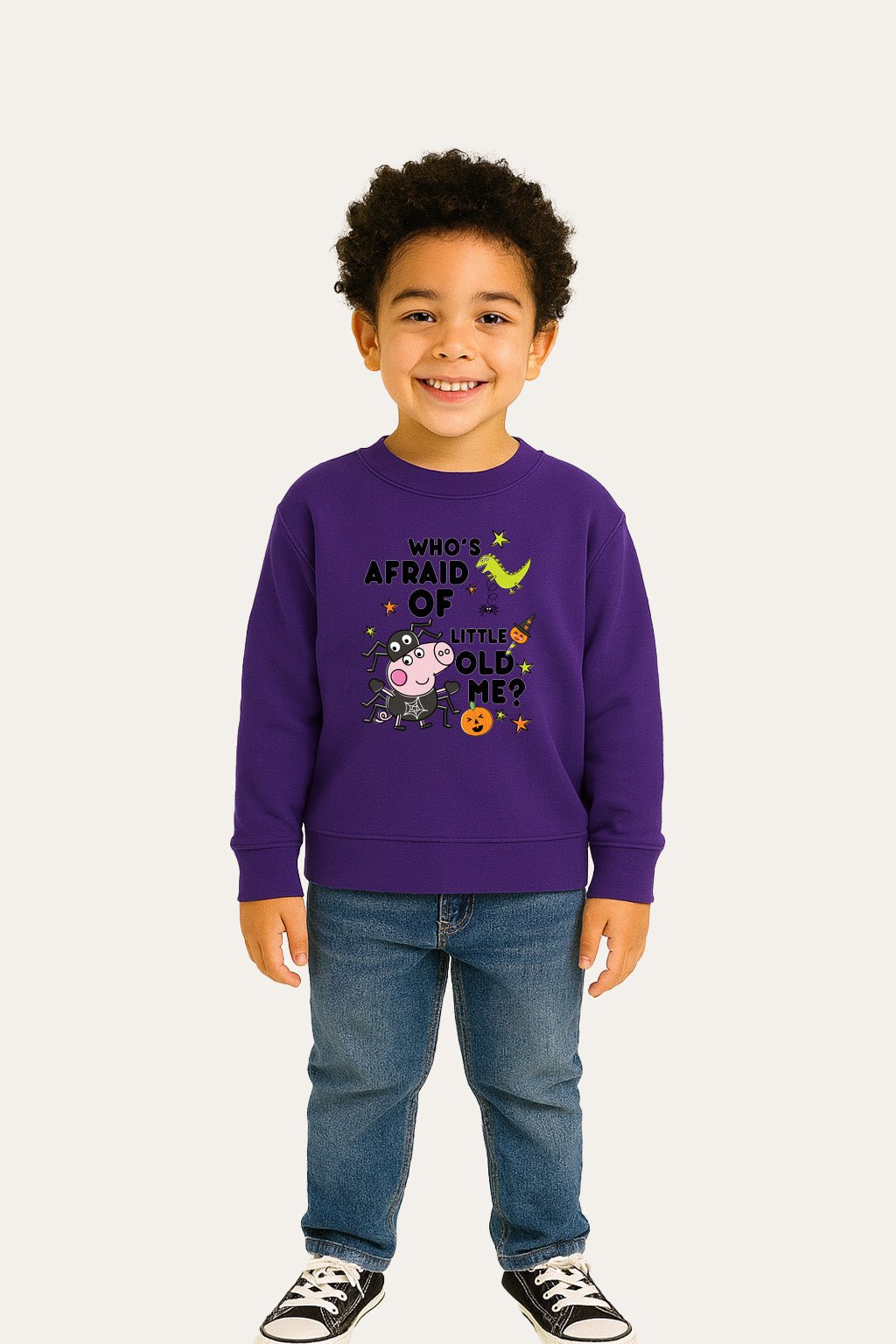 George Pig Halloween Unisex Purple Sweatshirt - Brand Threads