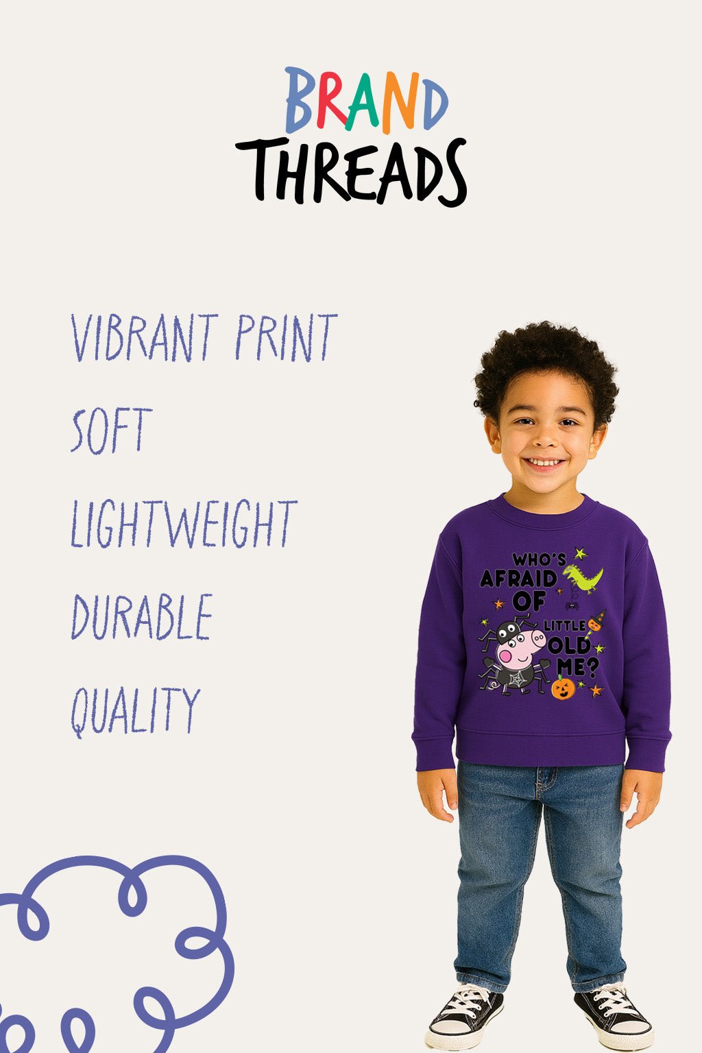 George Pig Halloween Unisex Purple Sweatshirt - Brand Threads