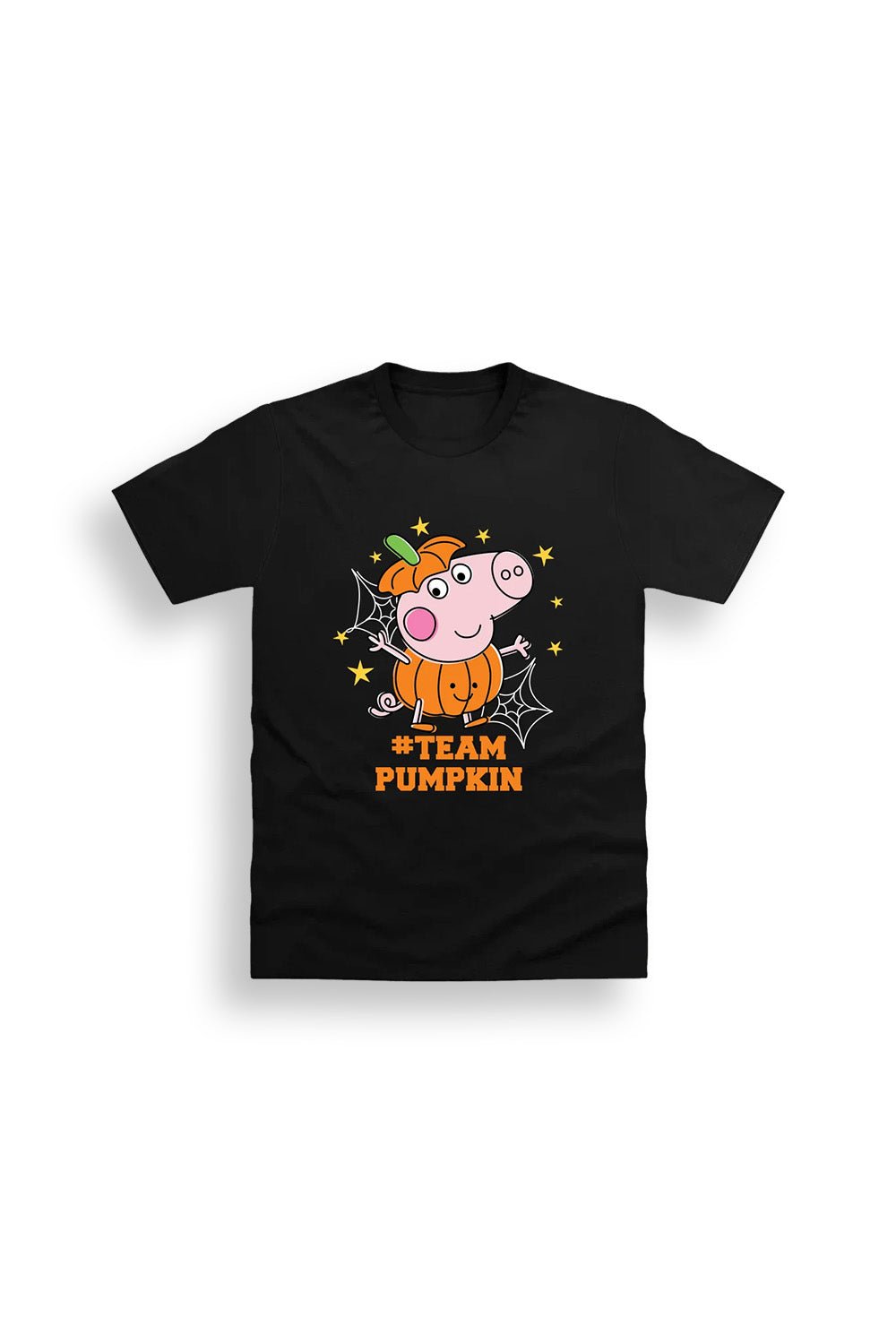 George Pig Team Pumpkin Black T-Shirt - Brand Threads