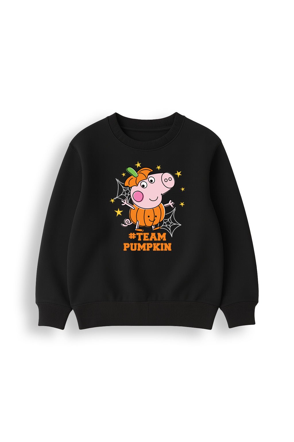 George Pig Team Pumpkin Boys Black Sweatshirt - Brand Threads