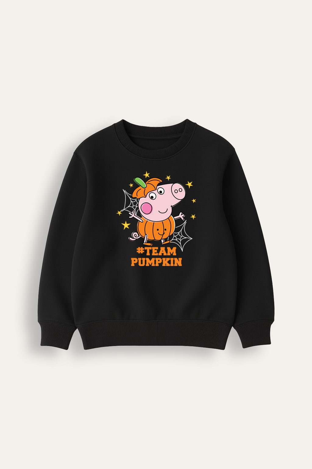George Pig Team Pumpkin Boys Black Sweatshirt - Brand Threads