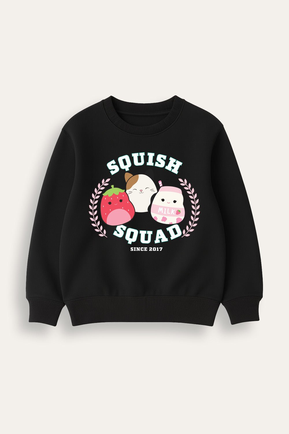 Girls Black Squishmallows Sweatshirt - Brand Threads