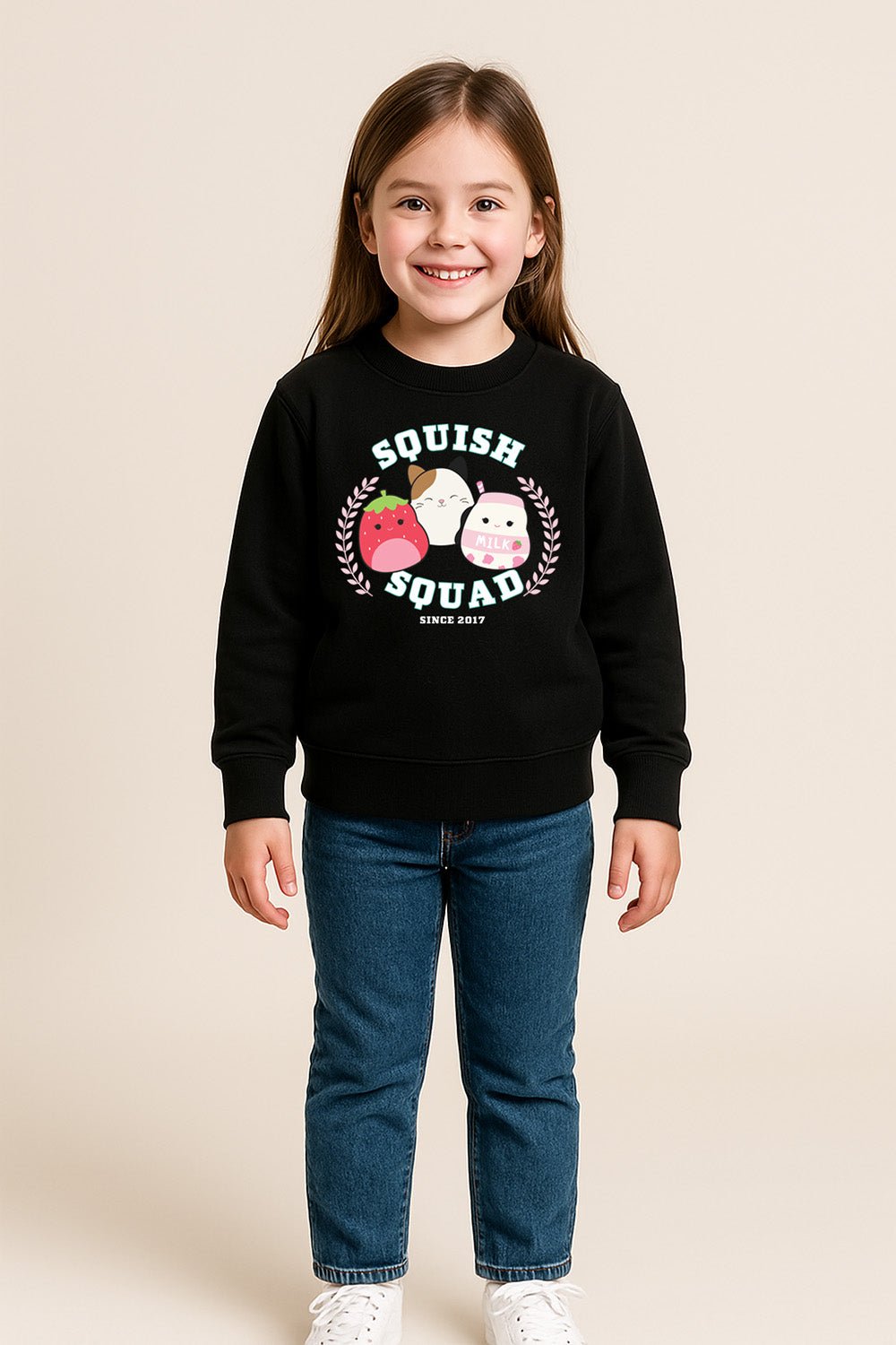 Girls Black Squishmallows Sweatshirt - Brand Threads