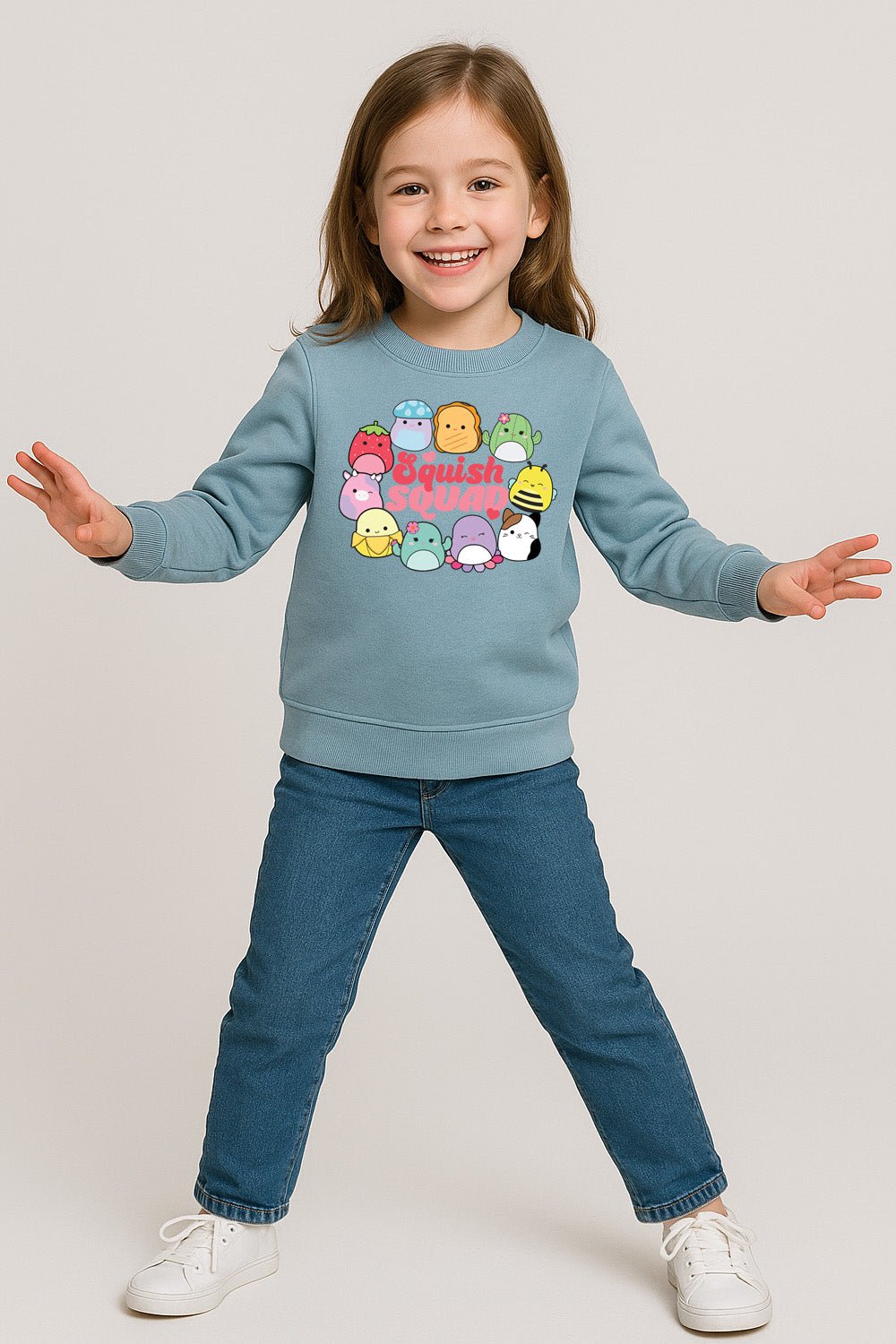 Girls Blue Squishmallows Sweatshirt - Brand Threads