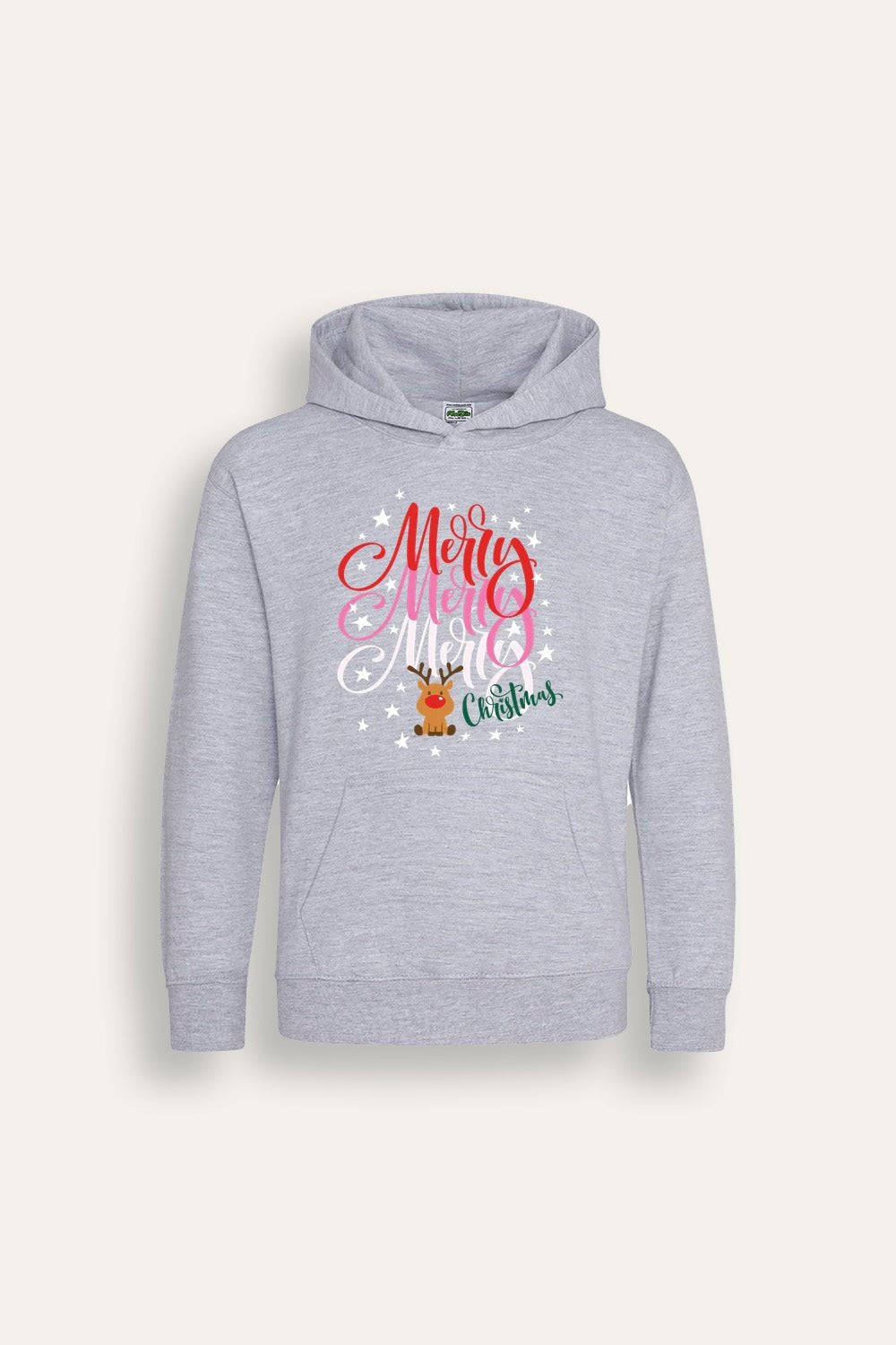 Girls Christmas Grey Hoodie - Brand Threads