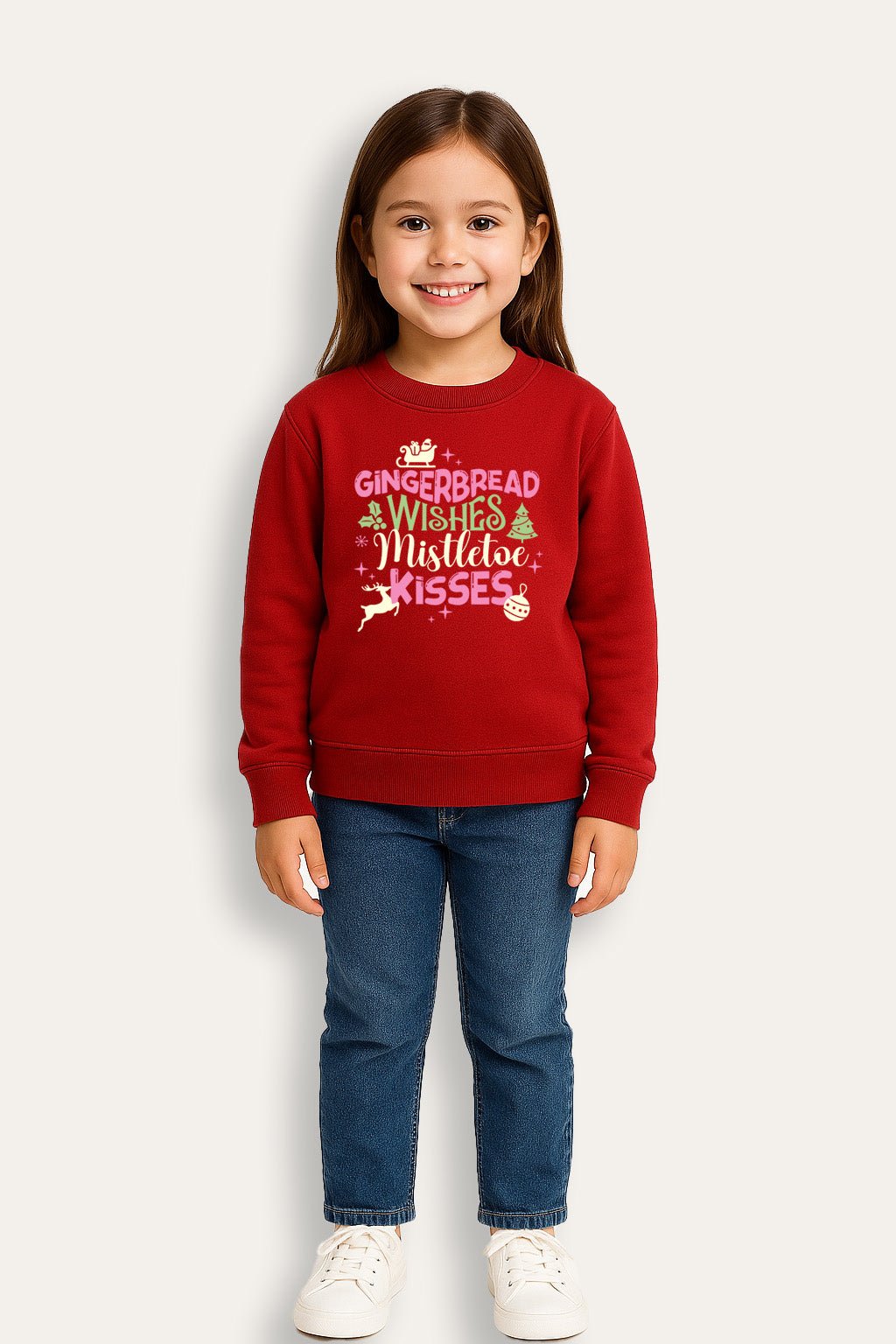 Girls “Gingerbread Wishes” Christmas Sweatshirt - Brand Threads