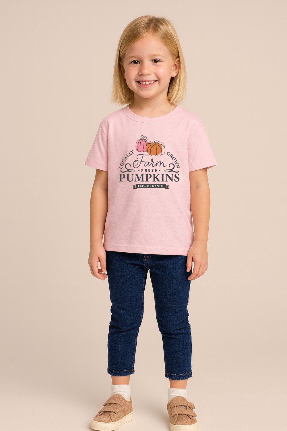 Girls 'Hello Pumpkin Season' Pink T-Shirt - Brand Threads
