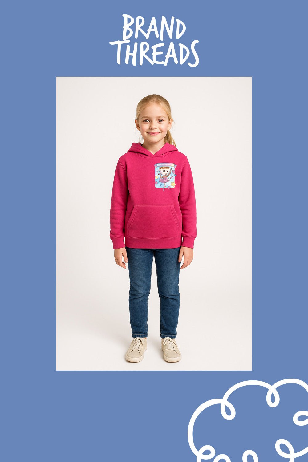 Girls Italian Brainrot “Ballerina Cappucina” Hoodie - Brand Threads