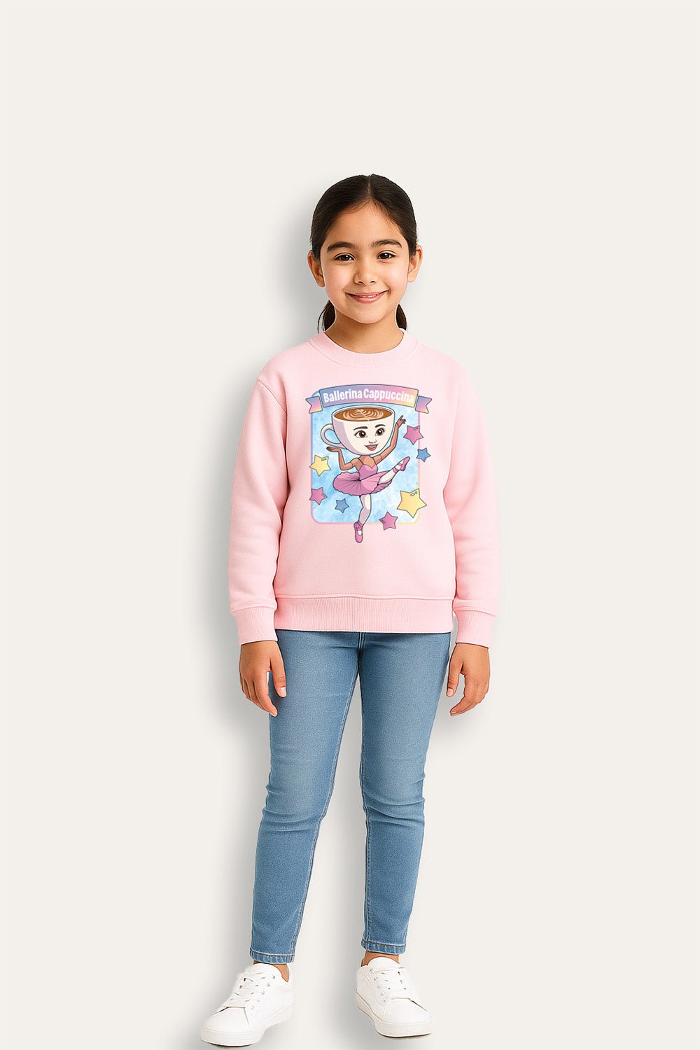 Girls Italian Brainrot 'Ballerina Cappucina' Sweatshirt - Brand Threads