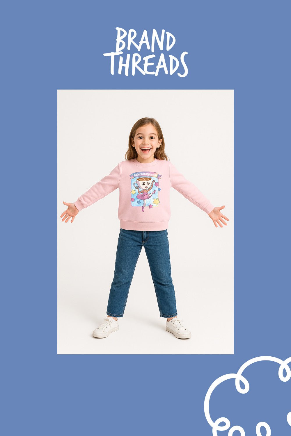 Girls Italian Brainrot 'Ballerina Cappucina' Sweatshirt - Brand Threads
