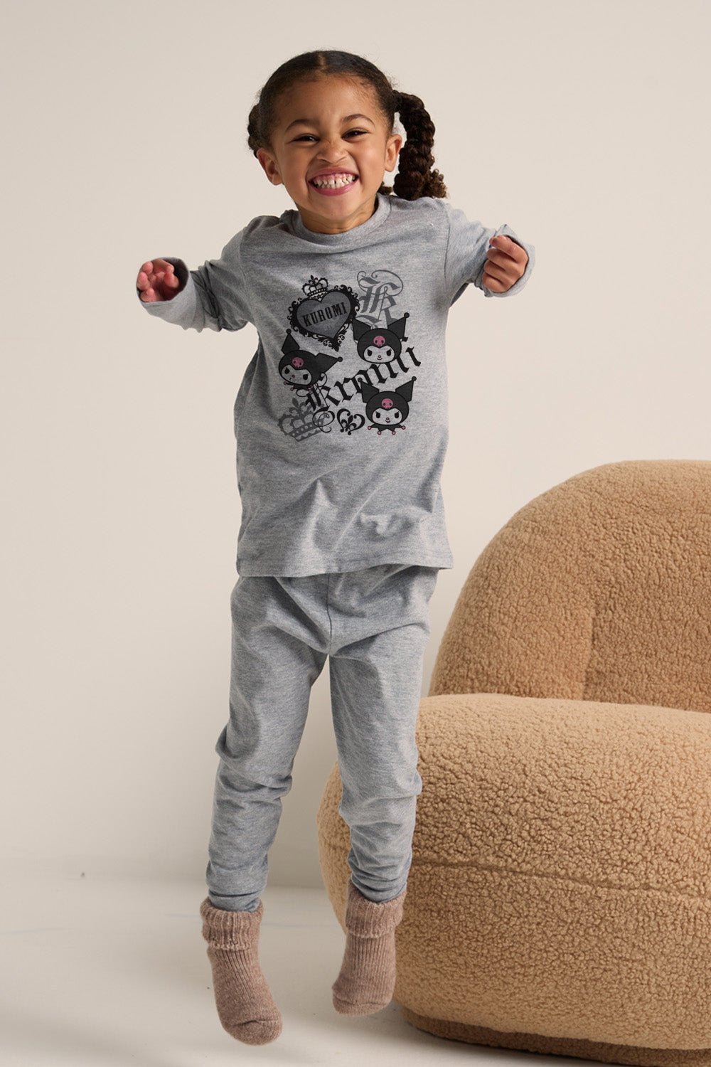 Girls Kuromi Grey Pyjama Set - Brand Threads