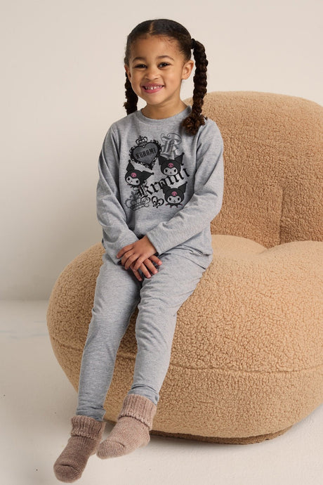 Girls Kuromi Grey Pyjama Set - Brand Threads