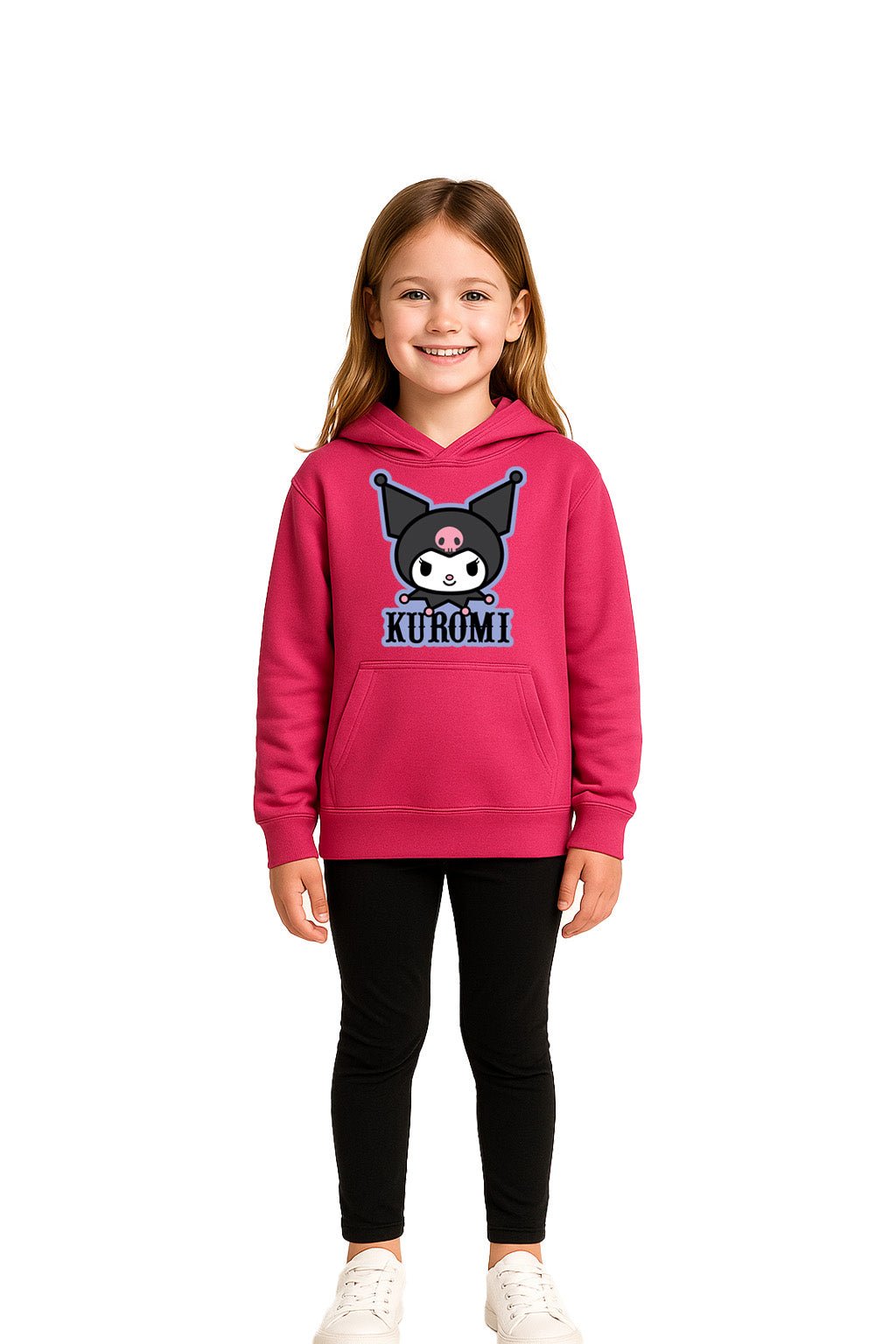 Girls Kuromi Hot Pink Hoodie - Brand Threads