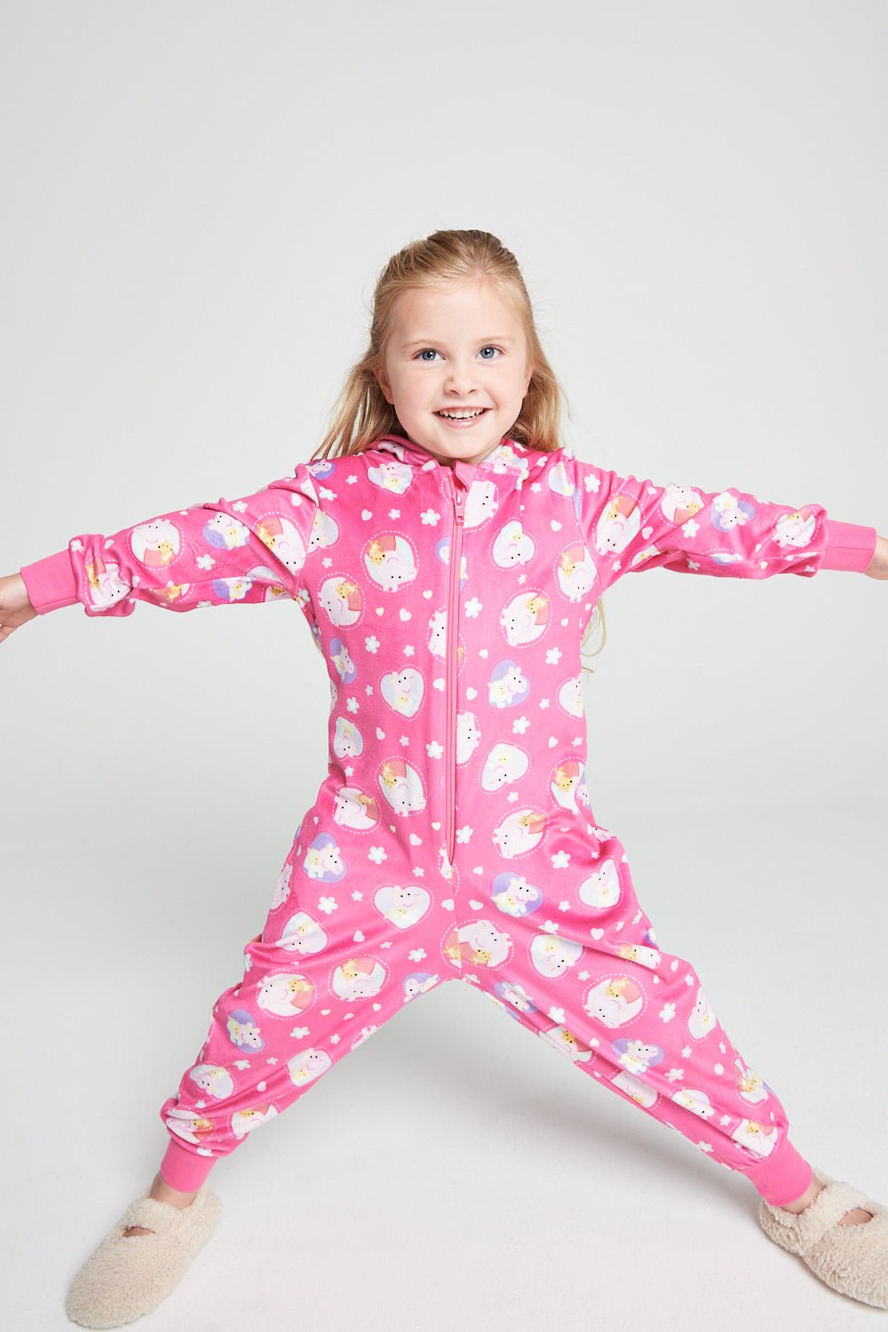 Girls Peppa Pig Fleece Onesie - Brand Threads