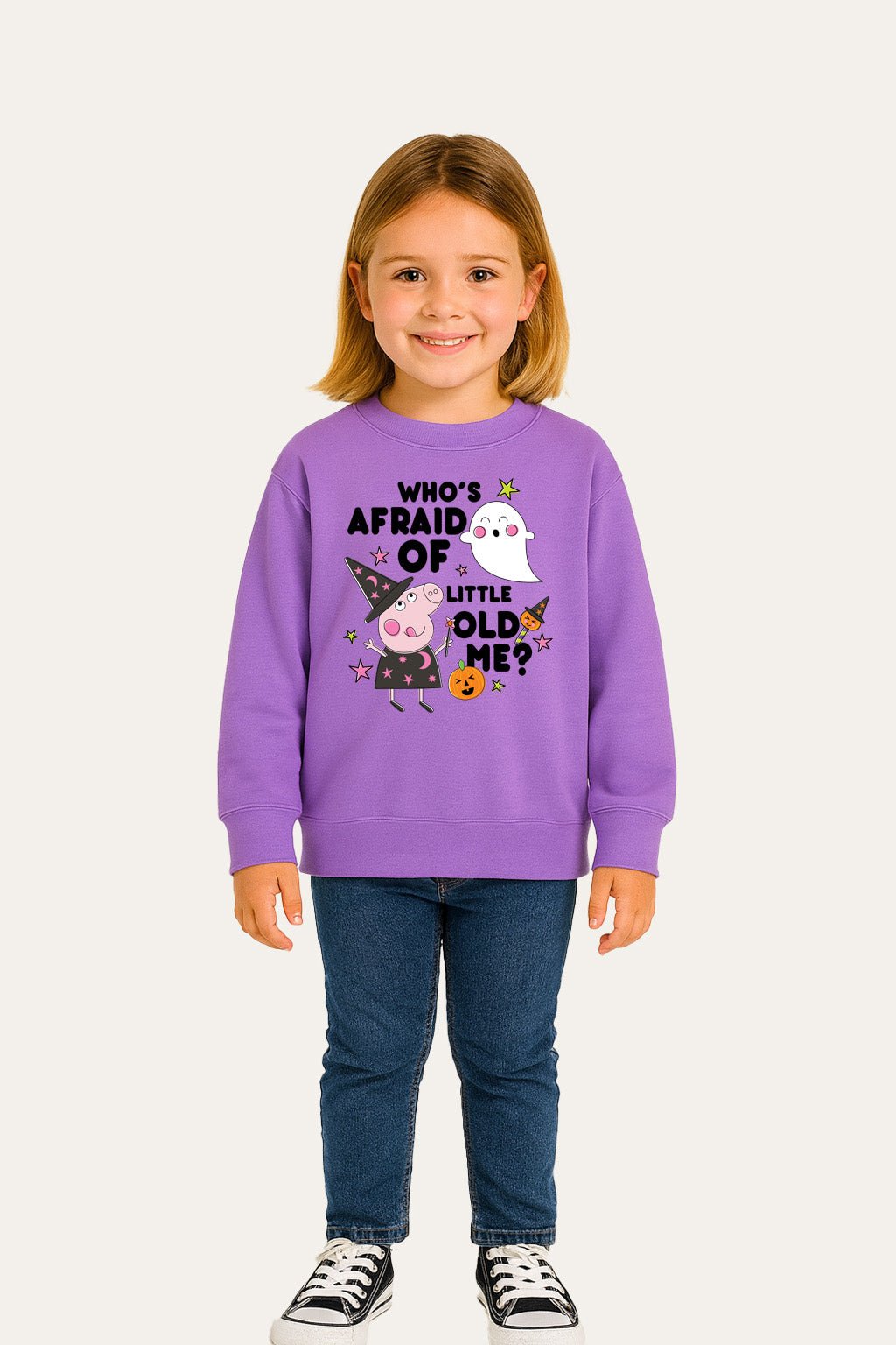 Girls Peppa Pig Halloween Lavender Sweatshirt - Brand Threads