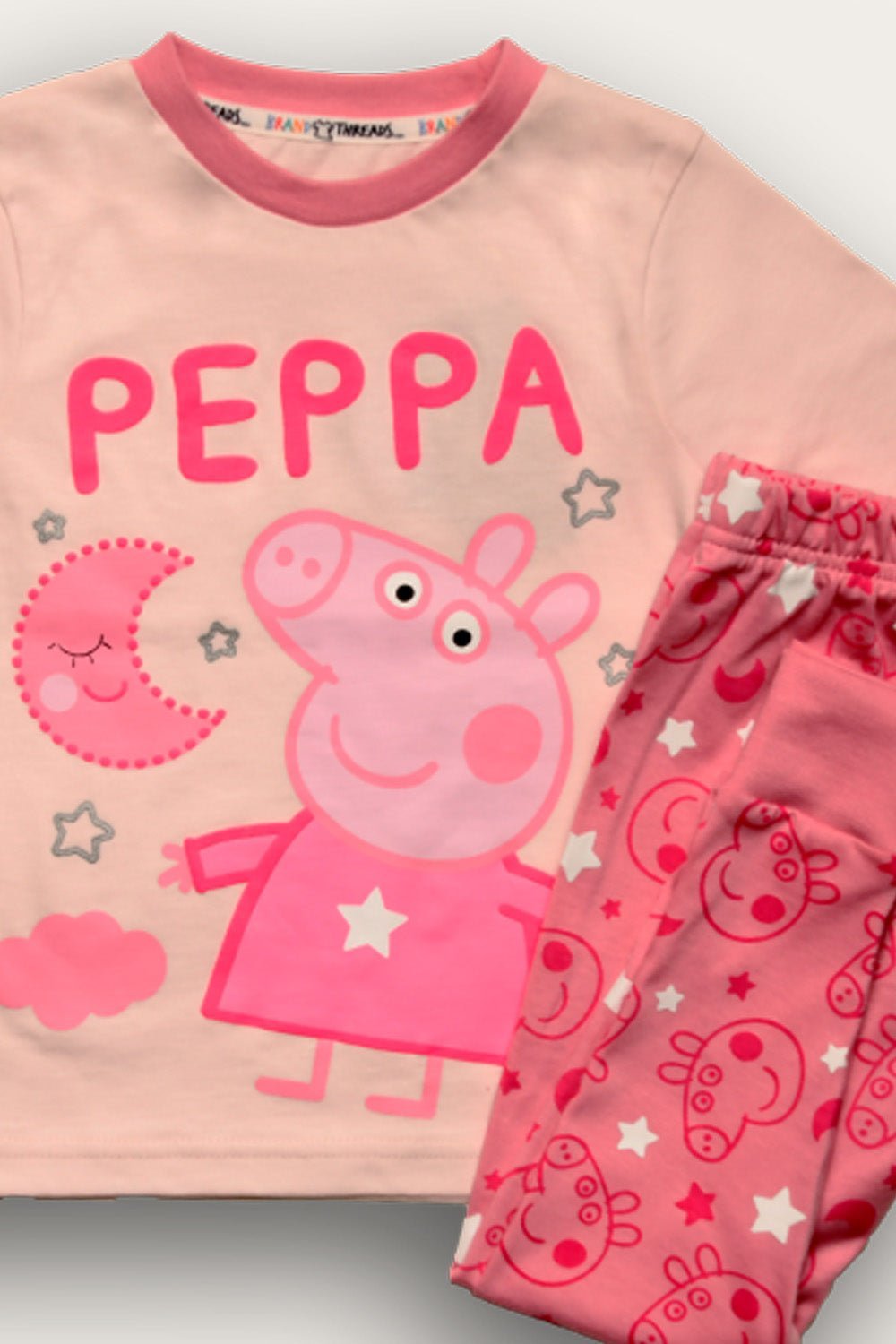 Girls Peppa Pig Jersey Pyjamas Set - Brand Threads