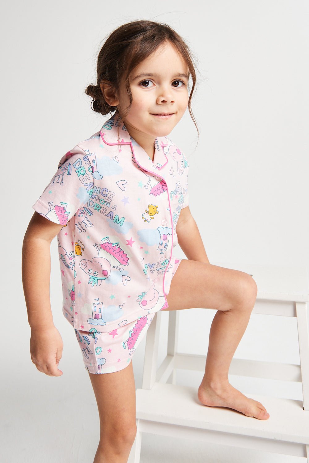 Girls Peppa Pig Short Pyjama Set - Brand Threads