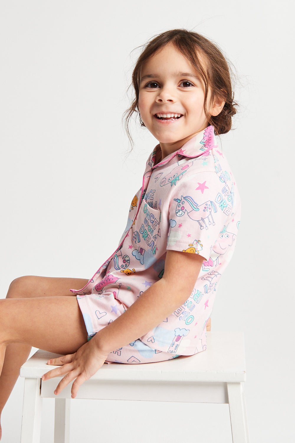 Girls Peppa Pig Short Pyjama Set - Brand Threads