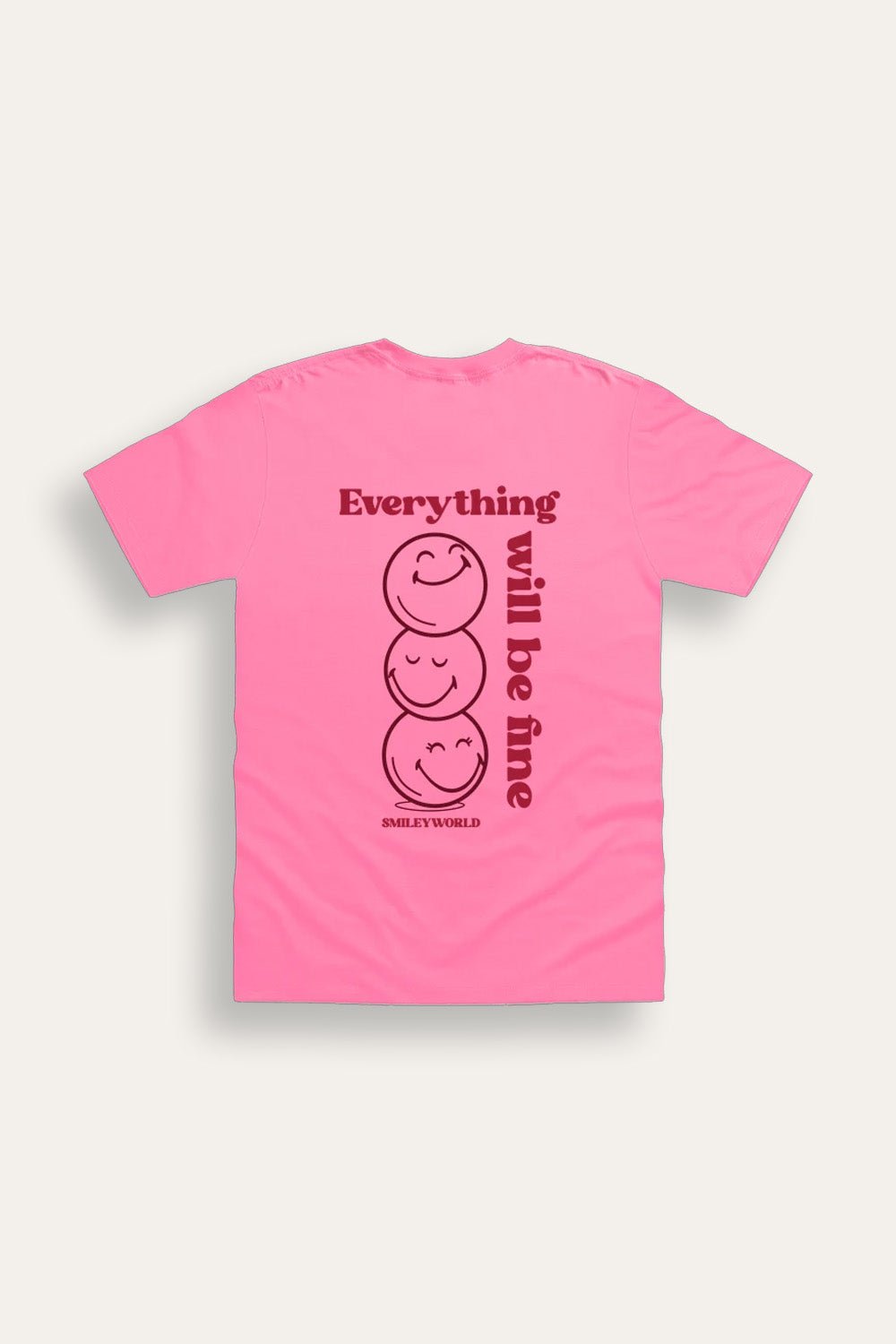 Girls Pink Smiley T Shirt - Brand Threads