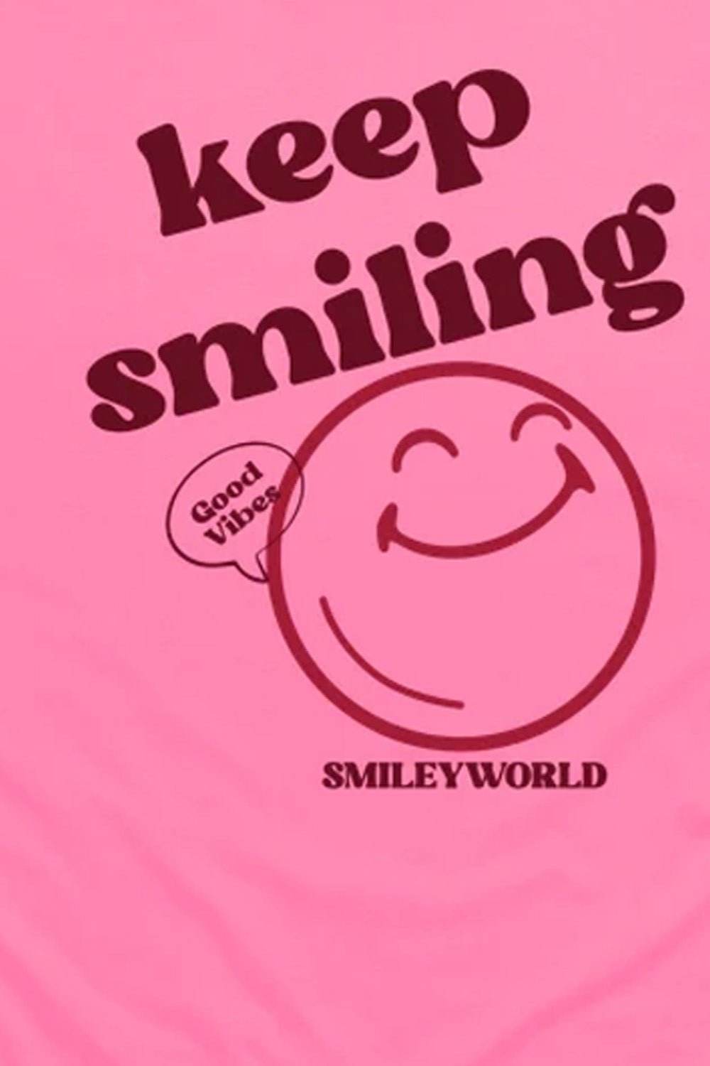 Girls Pink Smiley T Shirt - Brand Threads