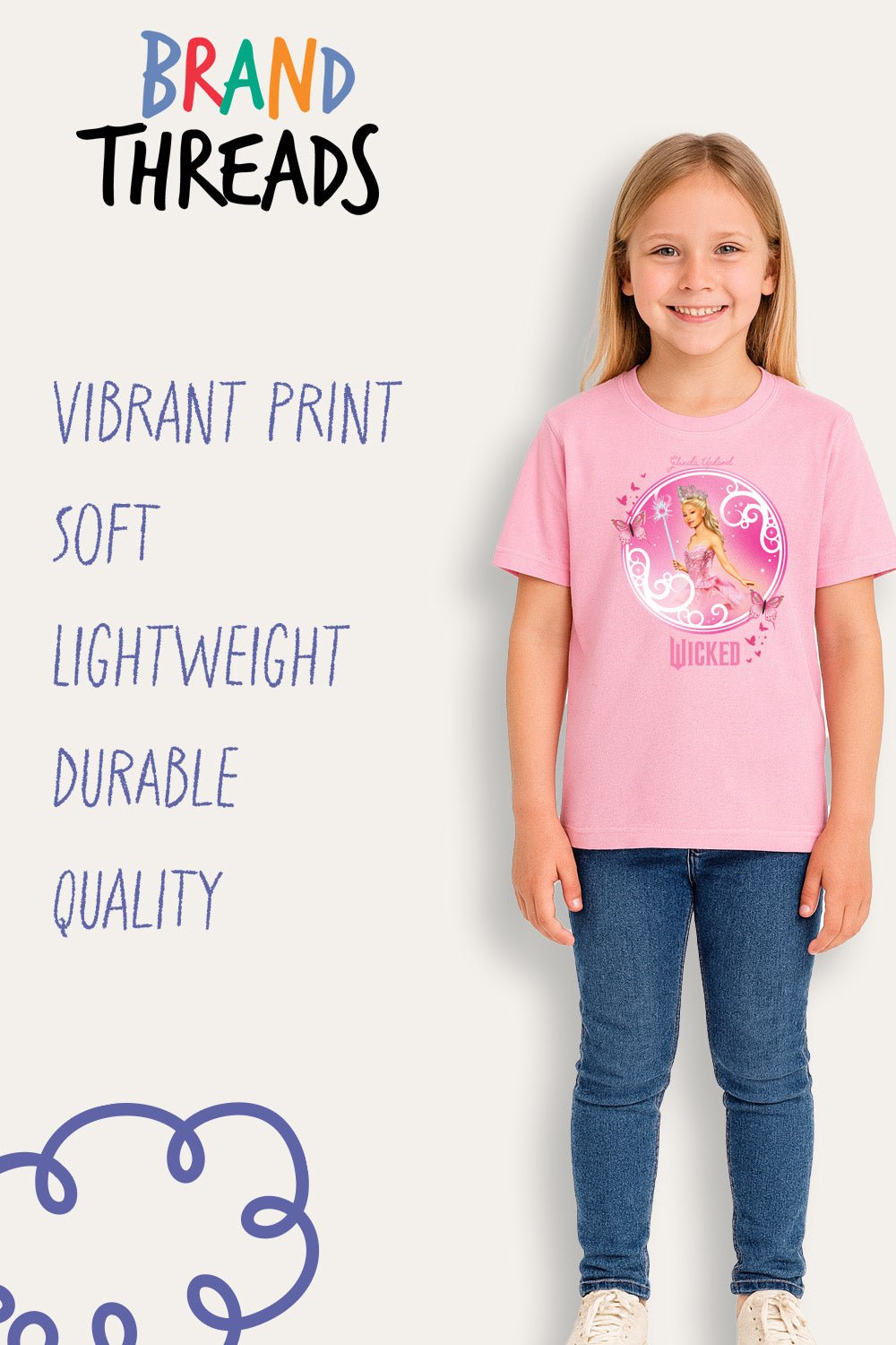 Girls Pink Wicked T-Shirt - Brand Threads