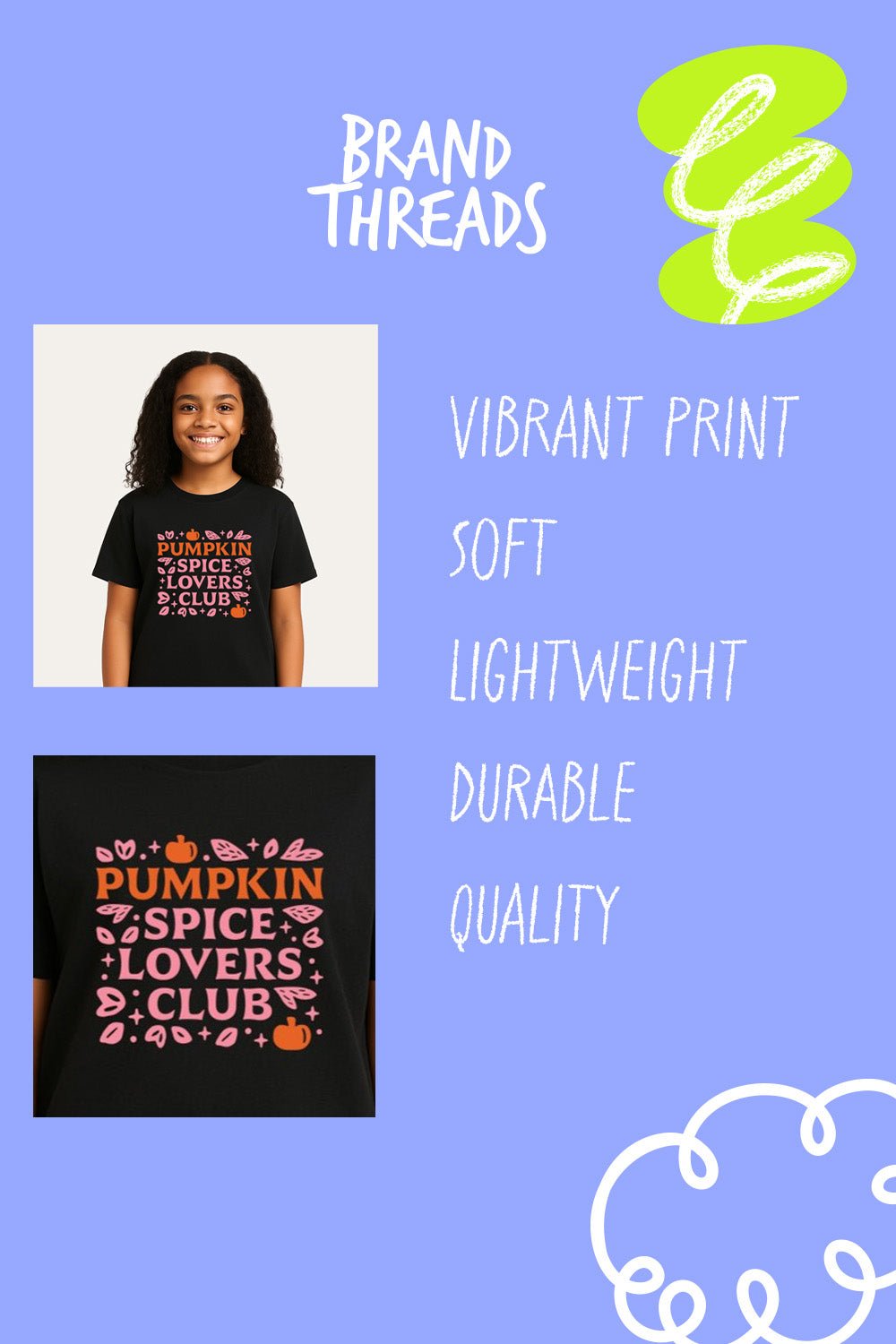 Girls Pumpkin Spice Lover T-Shirt - Brand Threads